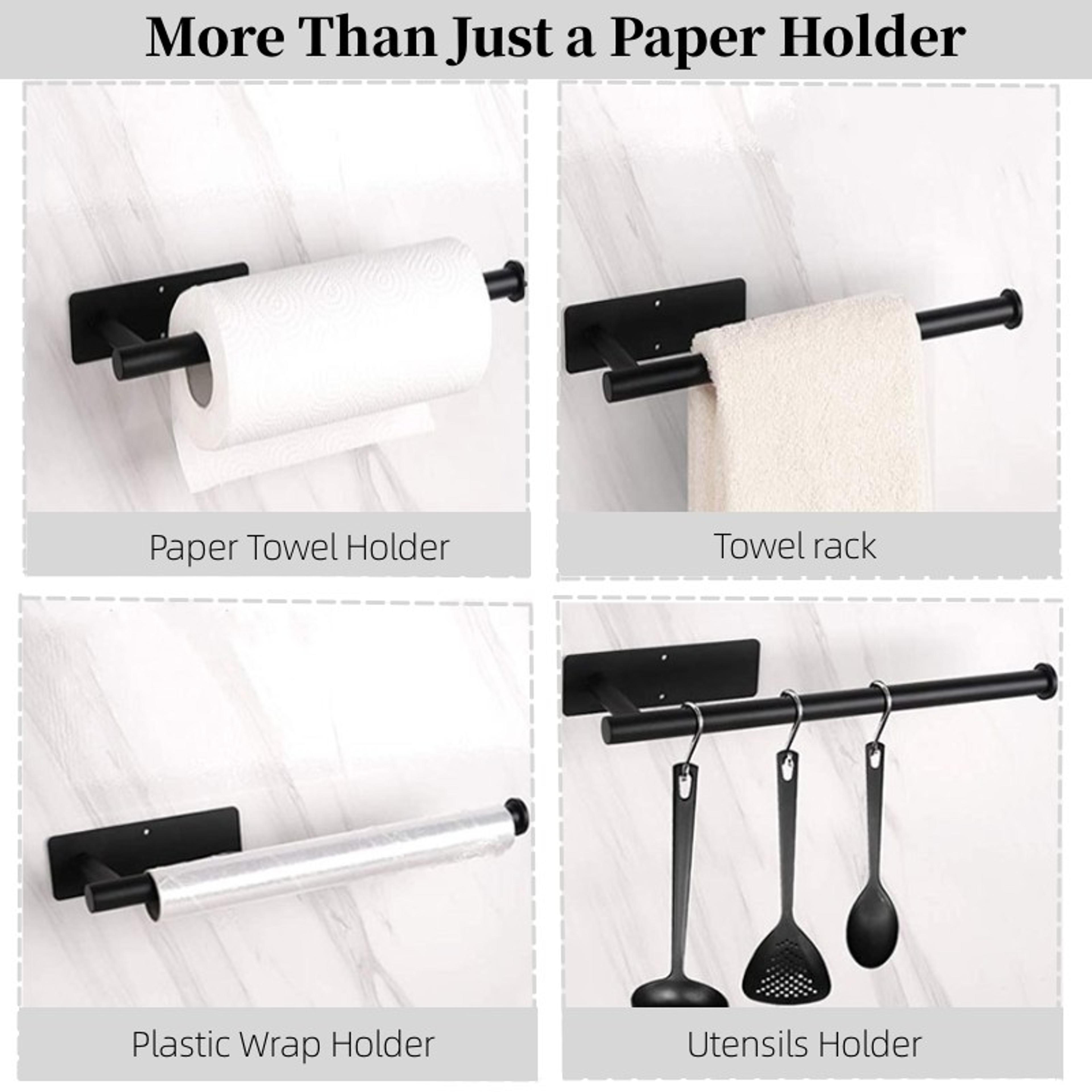 No Drill Adhesive Paper Towel Holder Kitchen Organizer 2