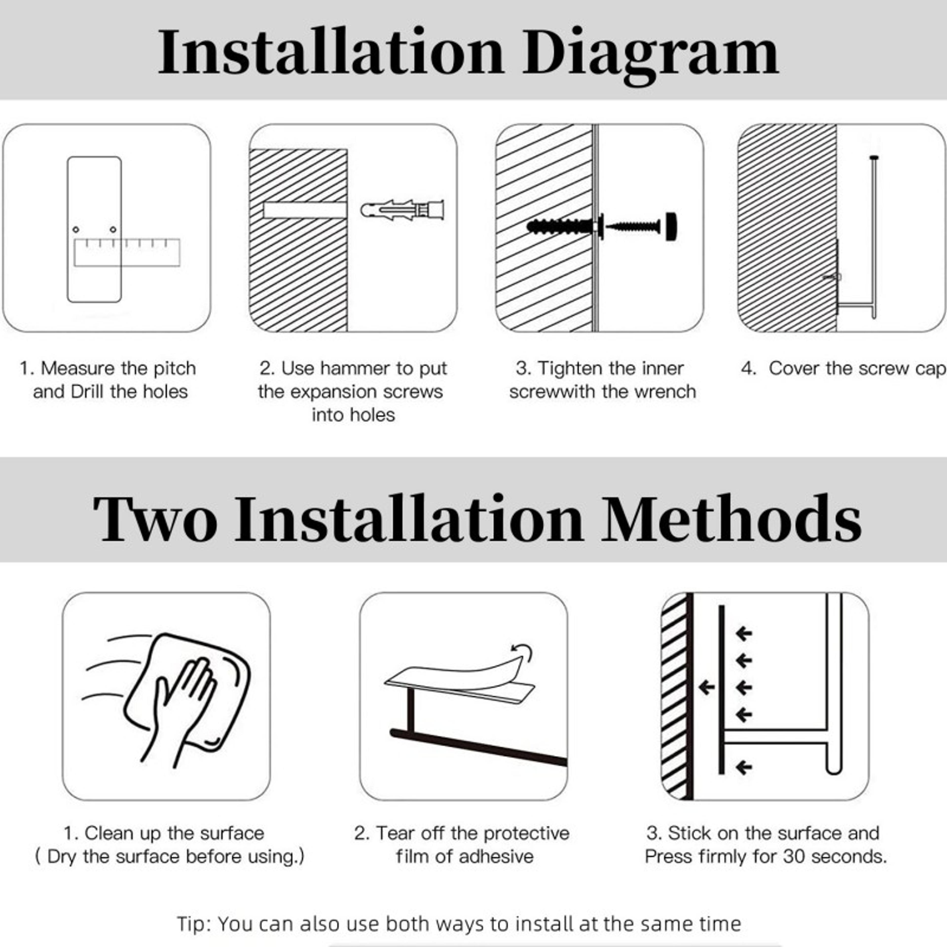 No Drill Adhesive Paper Towel Holder Kitchen Organizer 5