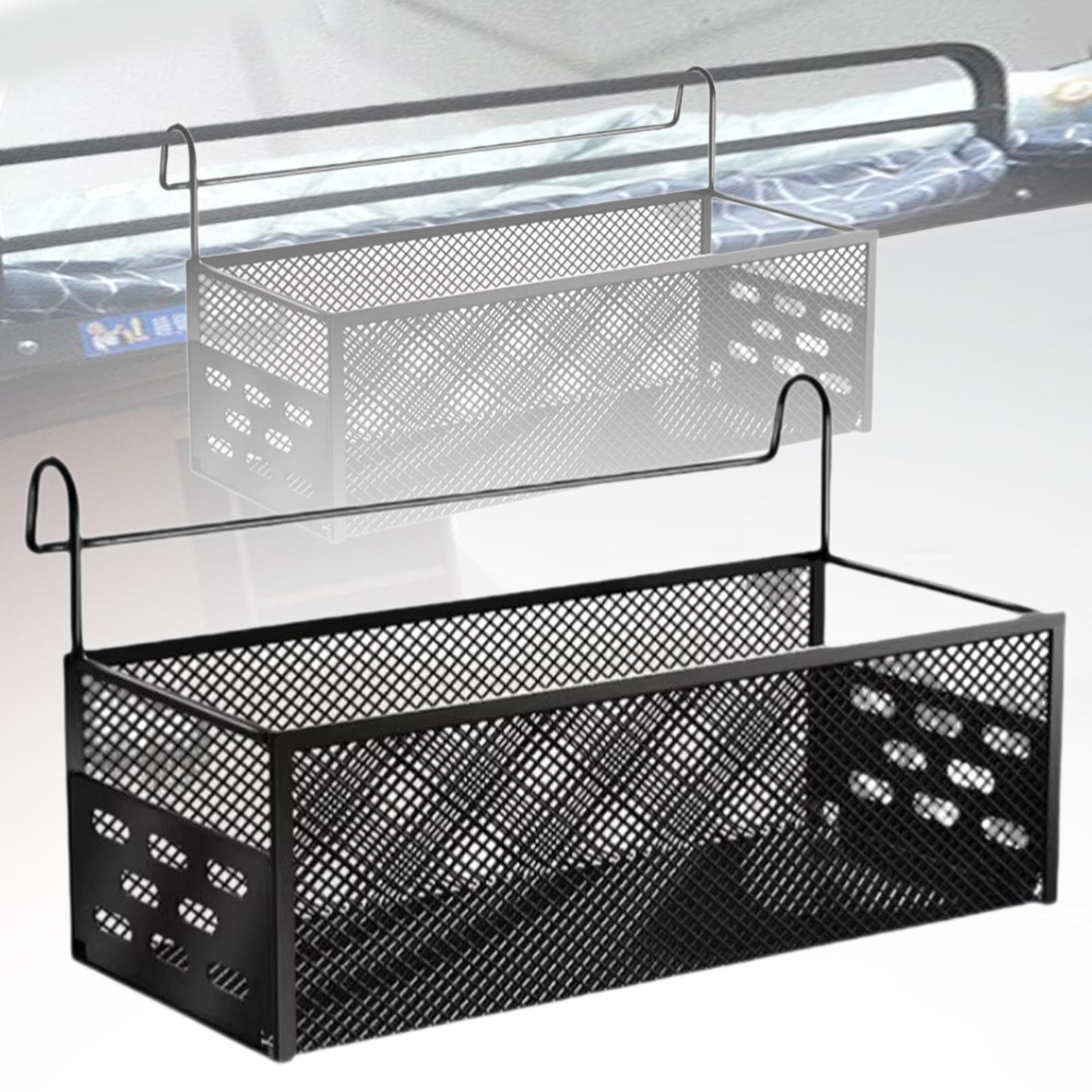 Bedside Hanging Storage Basket Metal Bedside Storage Organizer For Dorm Room And Bunk Bed 1