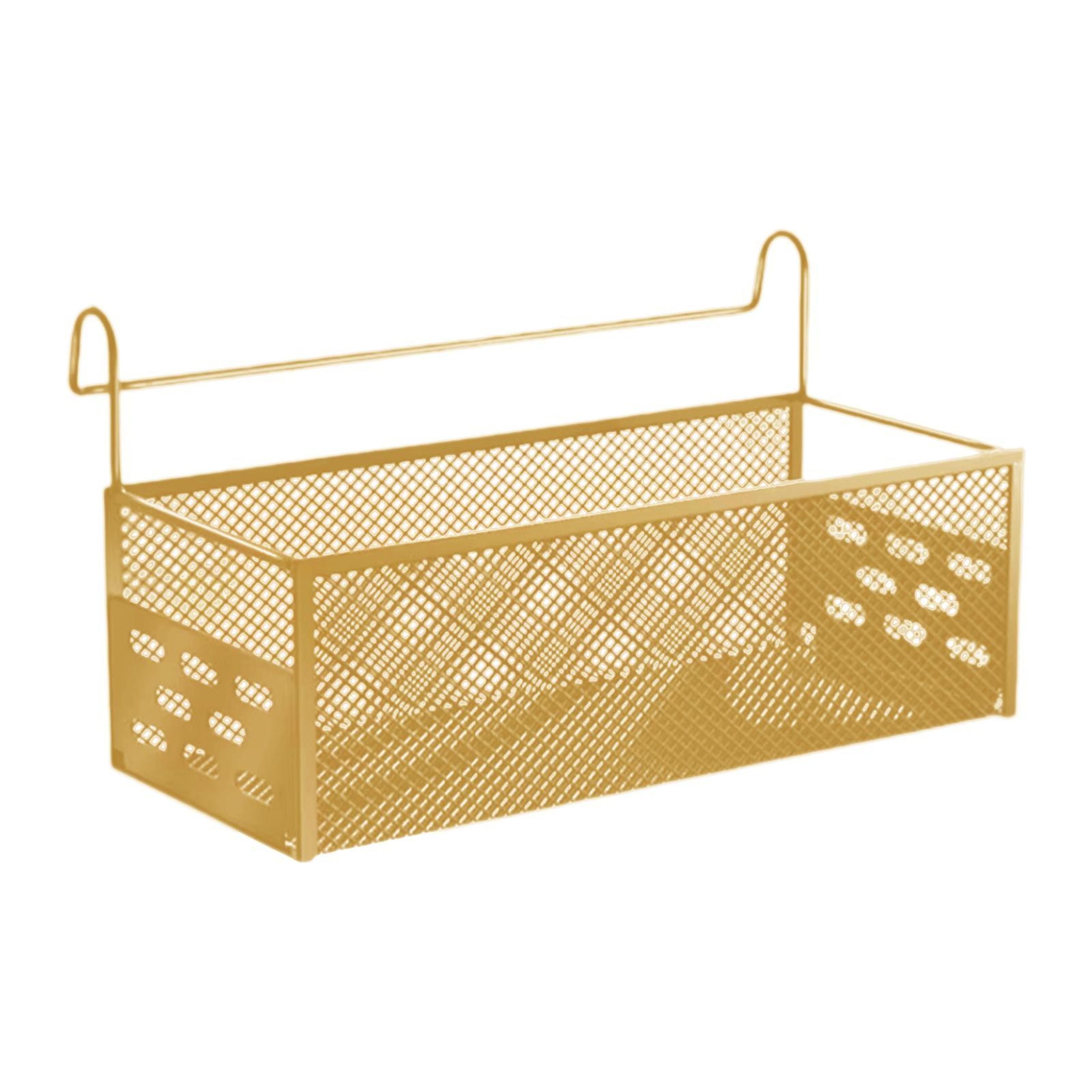 Bedside Hanging Storage Basket Metal Bedside Storage Organizer For Dorm Room And Bunk Bed 5