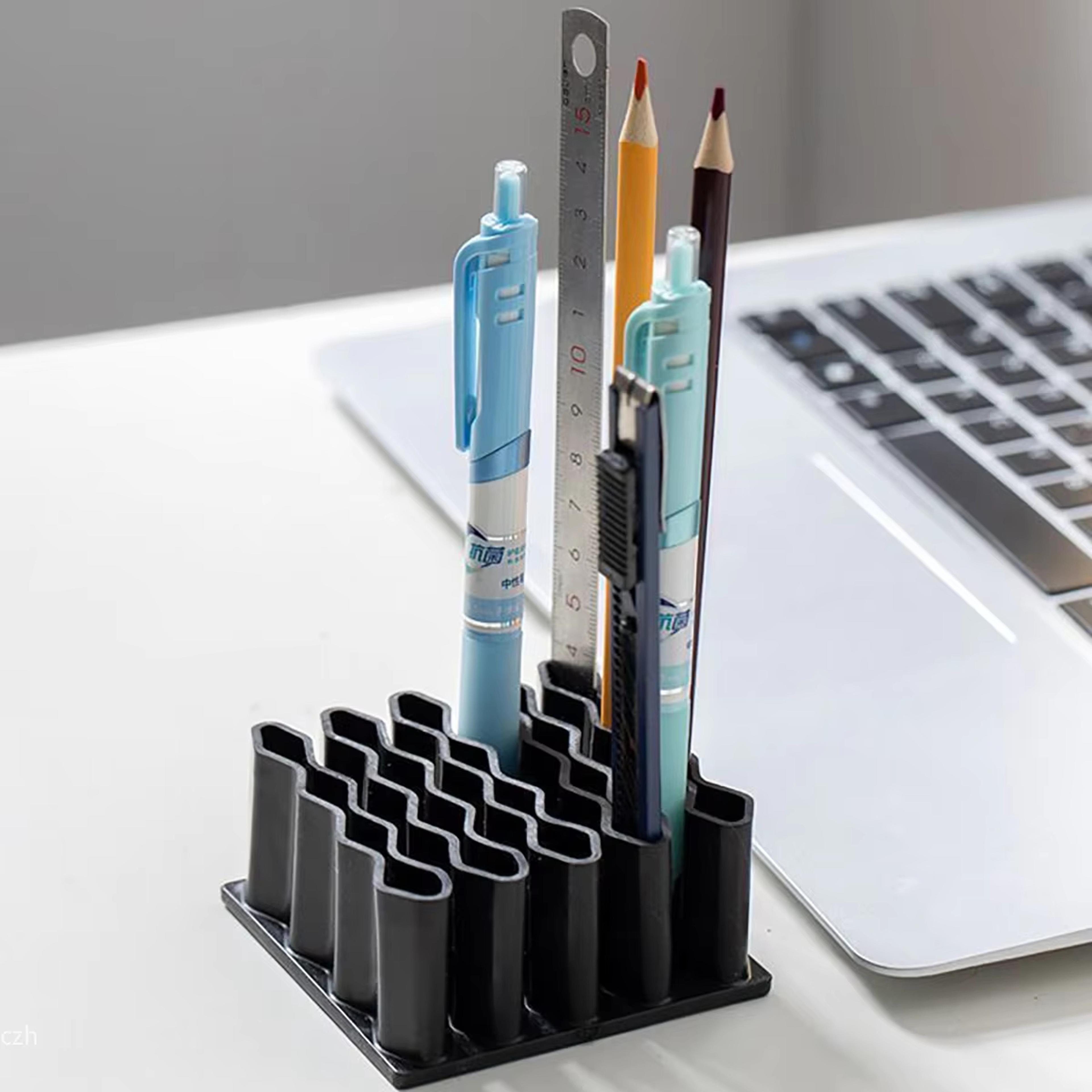 Multi Grid Cosmetics Organizer Desktop Storage Box Makeup Brush Holder And Pen Compartment 2