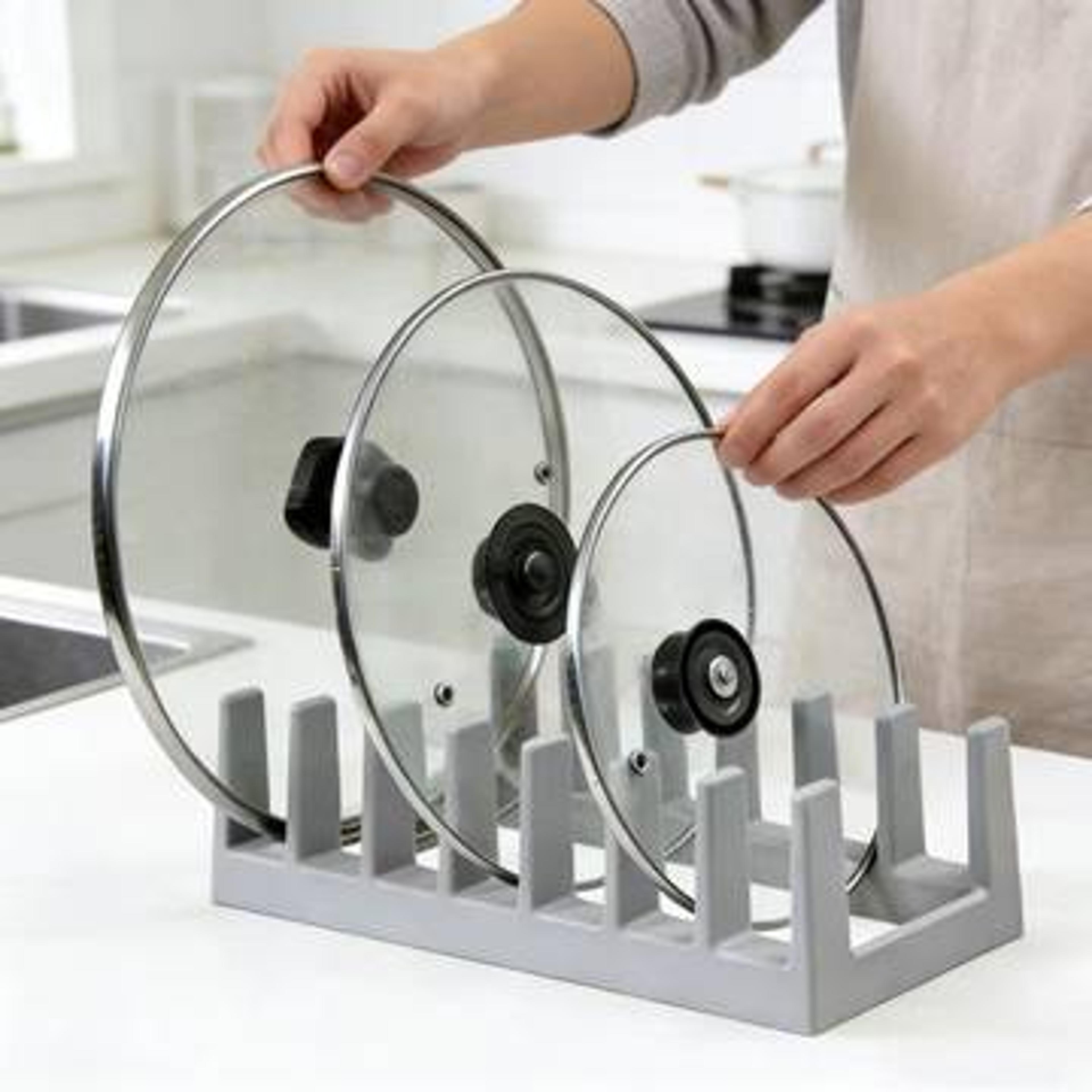 Multi Purpose Hanging Kitchen Organizer Shelf Pot Lid Holder Dish Rack 4
