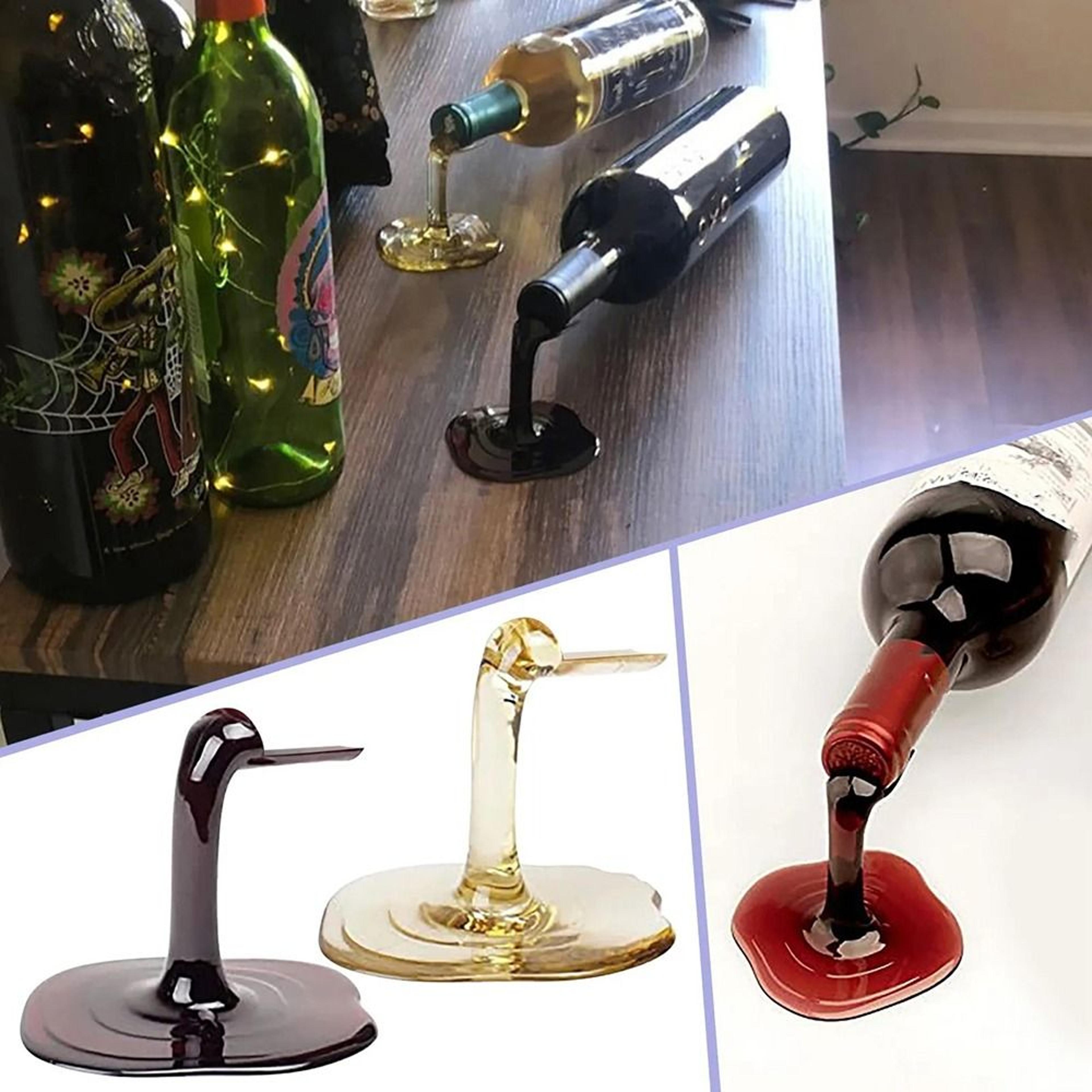 Spilled Wine Bottle Holder Creative Wine Rack Decorative Stand For Home Bar Decor 1