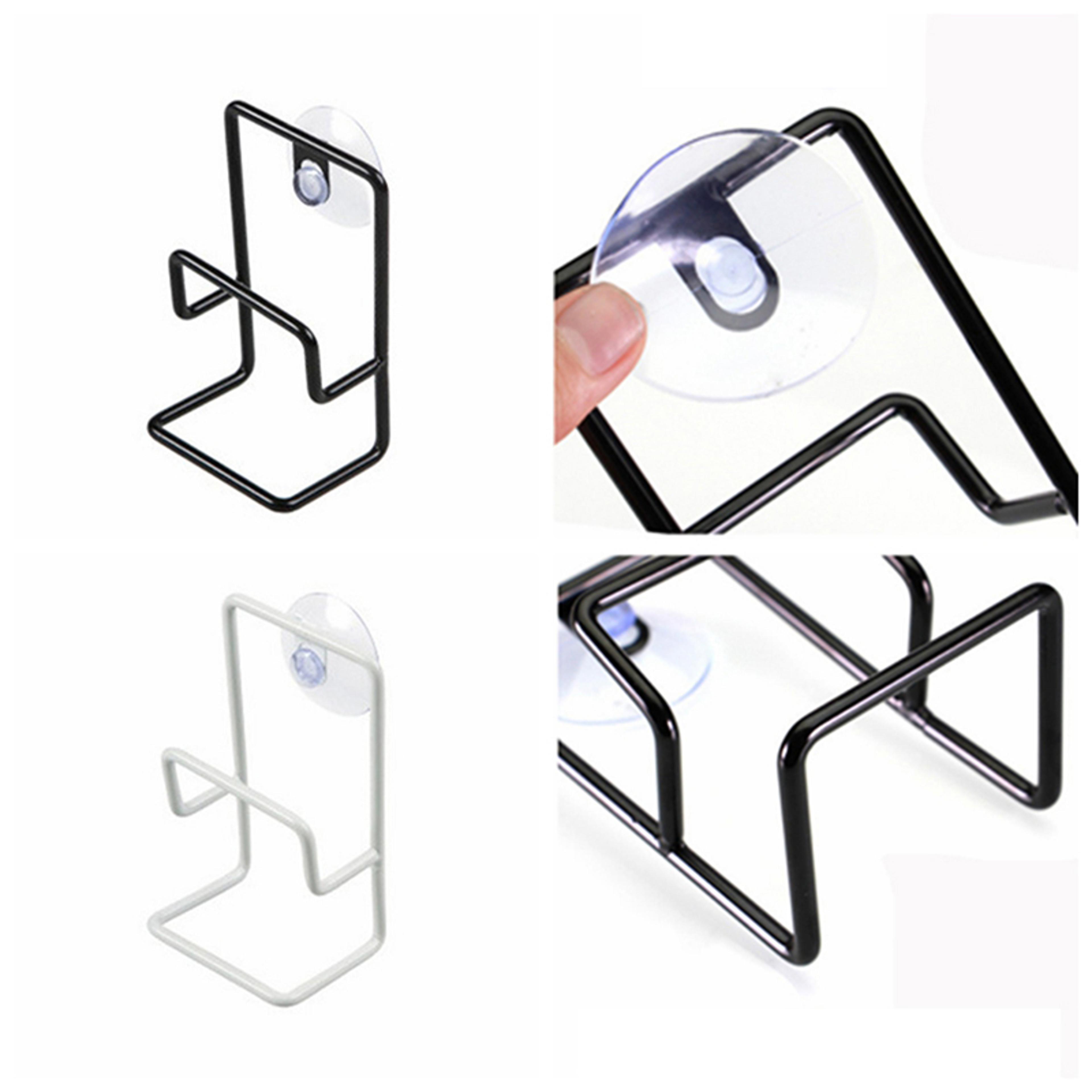 Metal Suction Cup Sink Drain Rack Wall Mounted Sponge Holder Kitchen Organizer 5