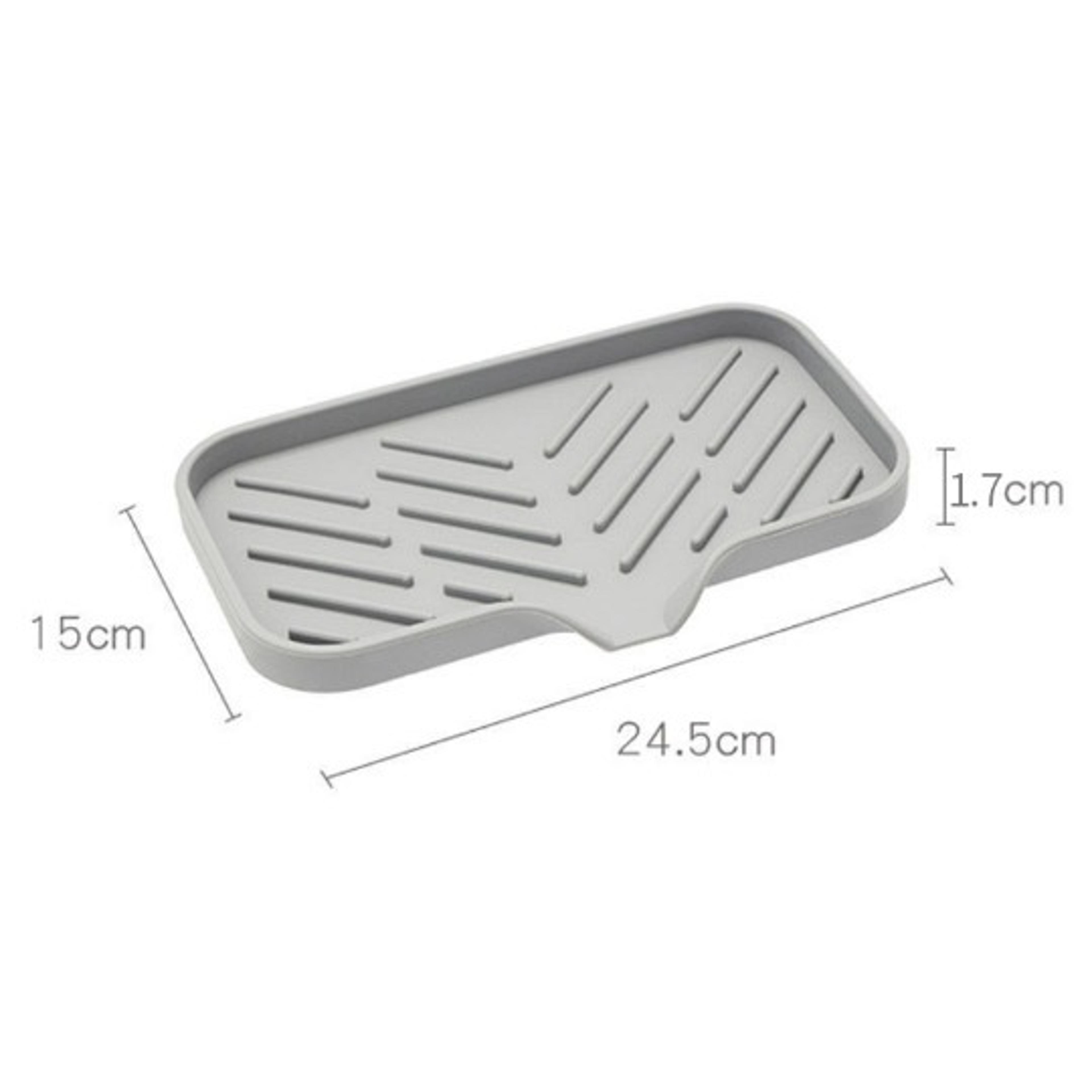 Self Draining Silicone Sink Tray Kitchen Sink Organizer And Sponge Holder 7