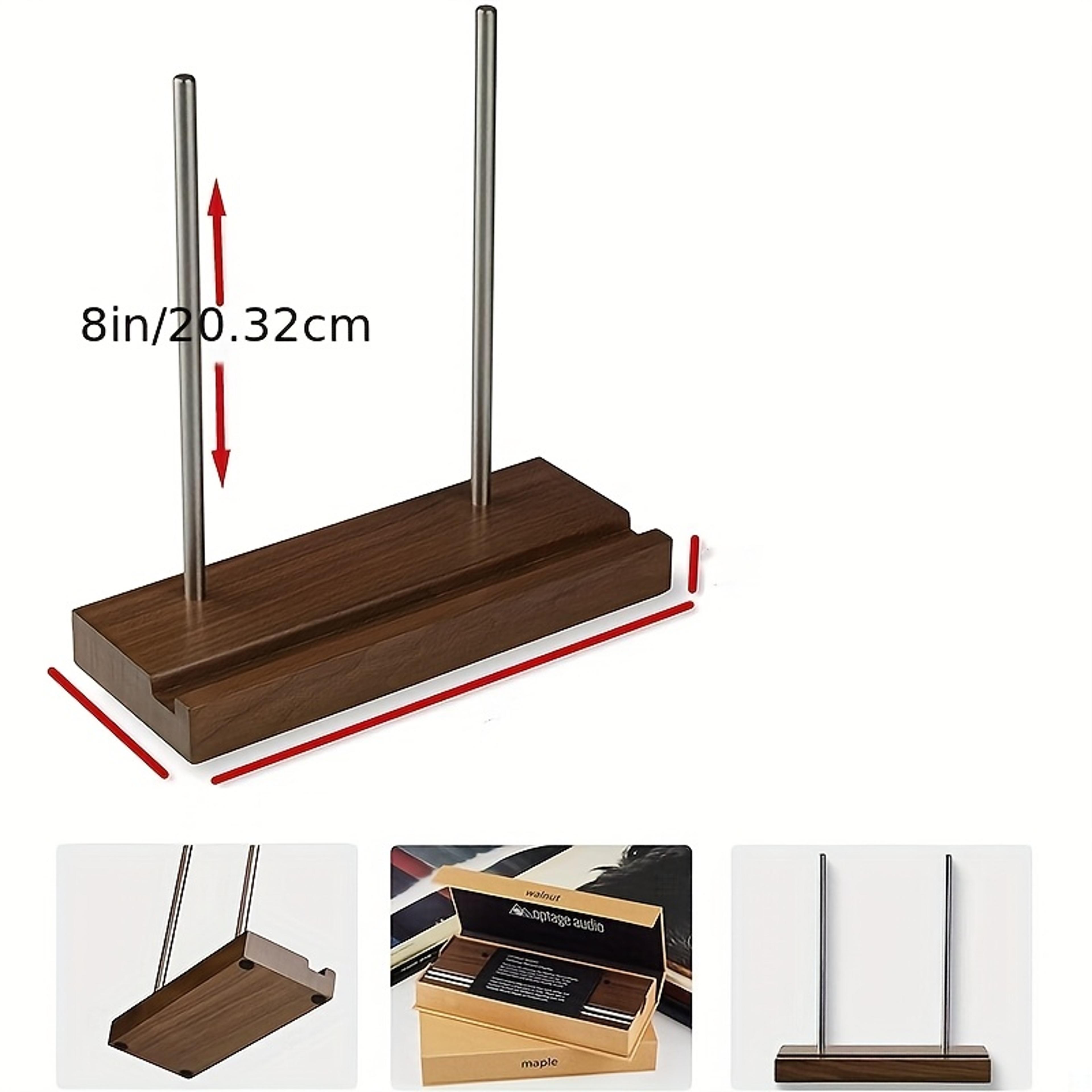 Solid Wood Now Playing Vinyl Record Stand And Album Display Holder 2