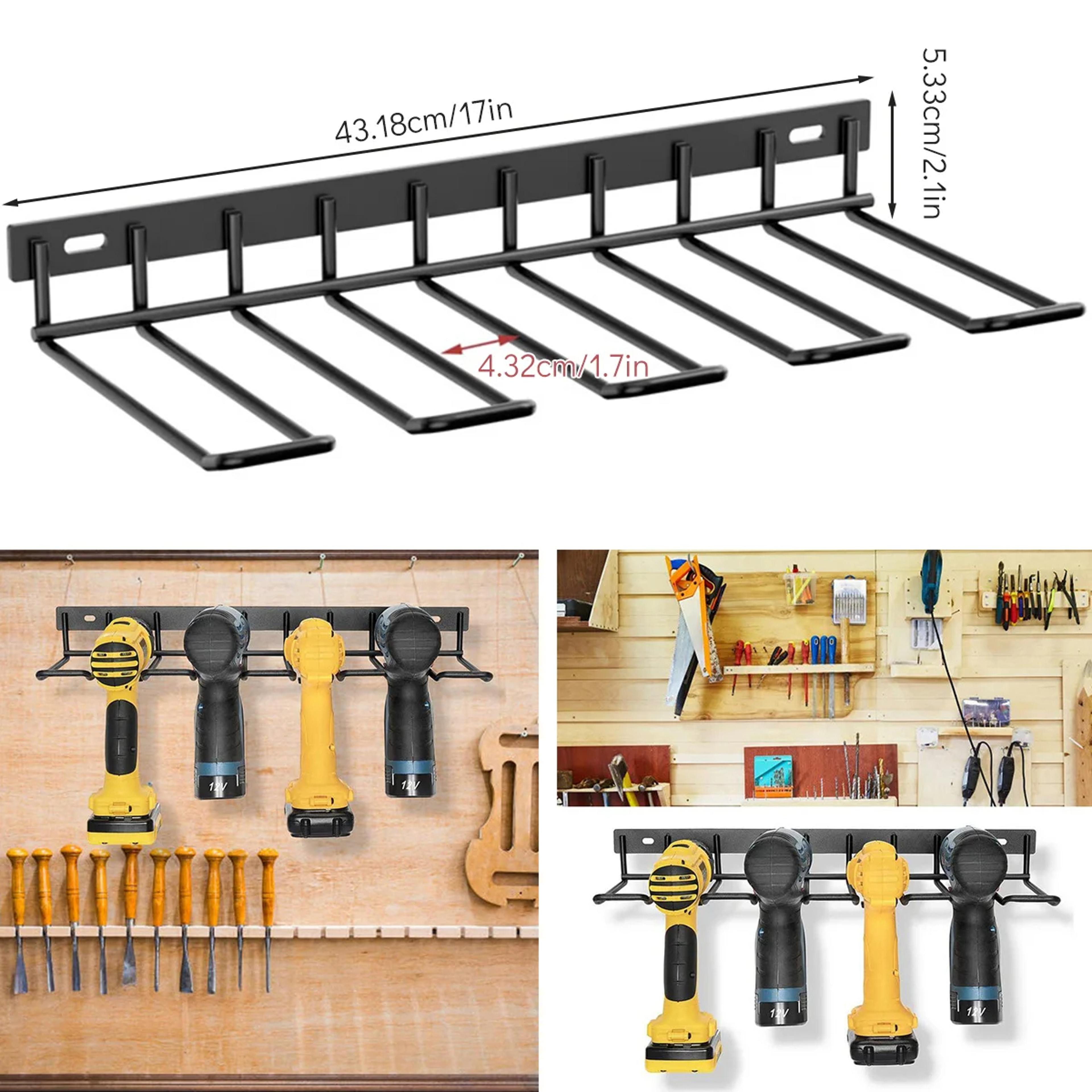 Wall Mount Power Tool Organizer And Drill Holder Storage Rack 5