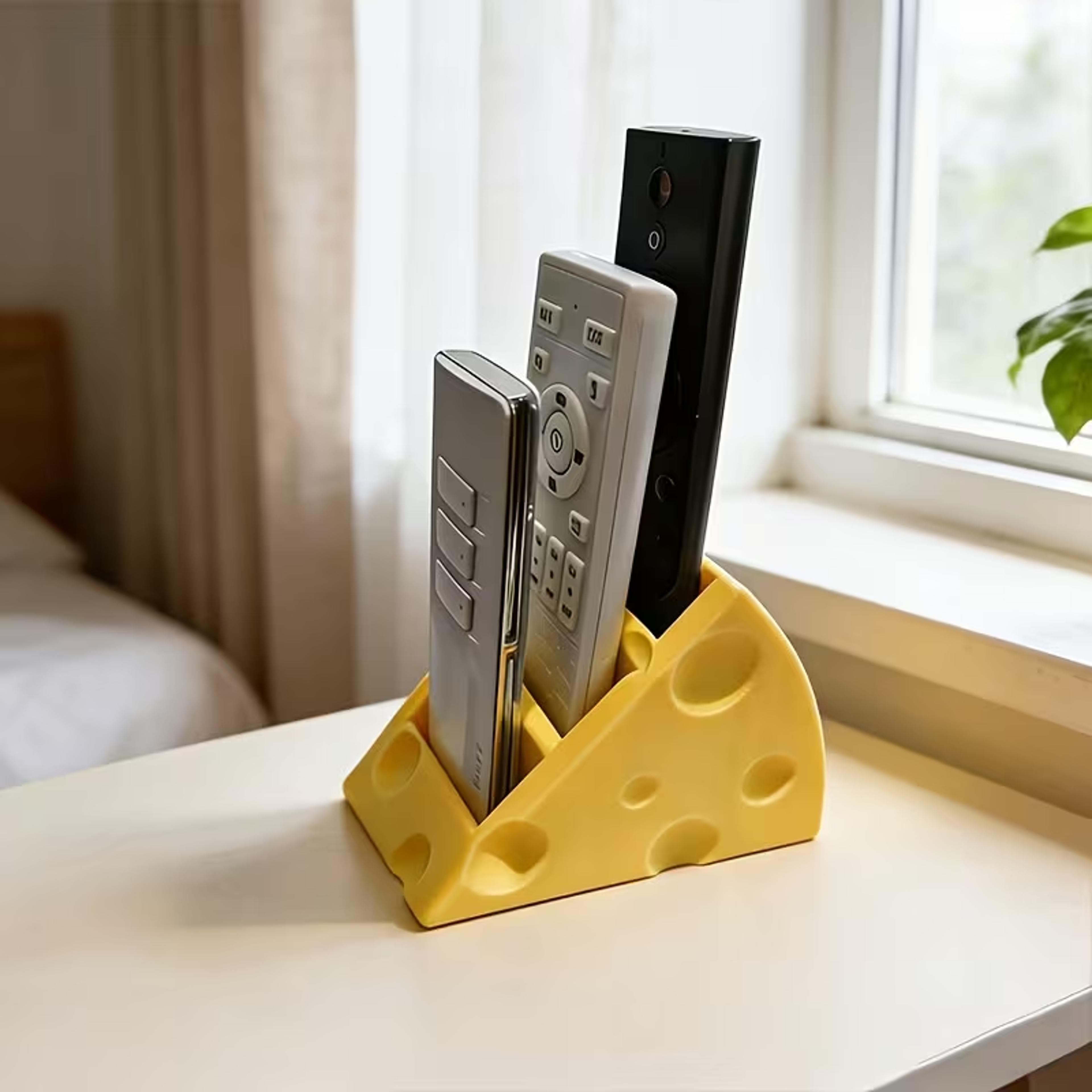 Cheese Shaped Remote Control Holder Cute Desktop Organizer For Home Office 4