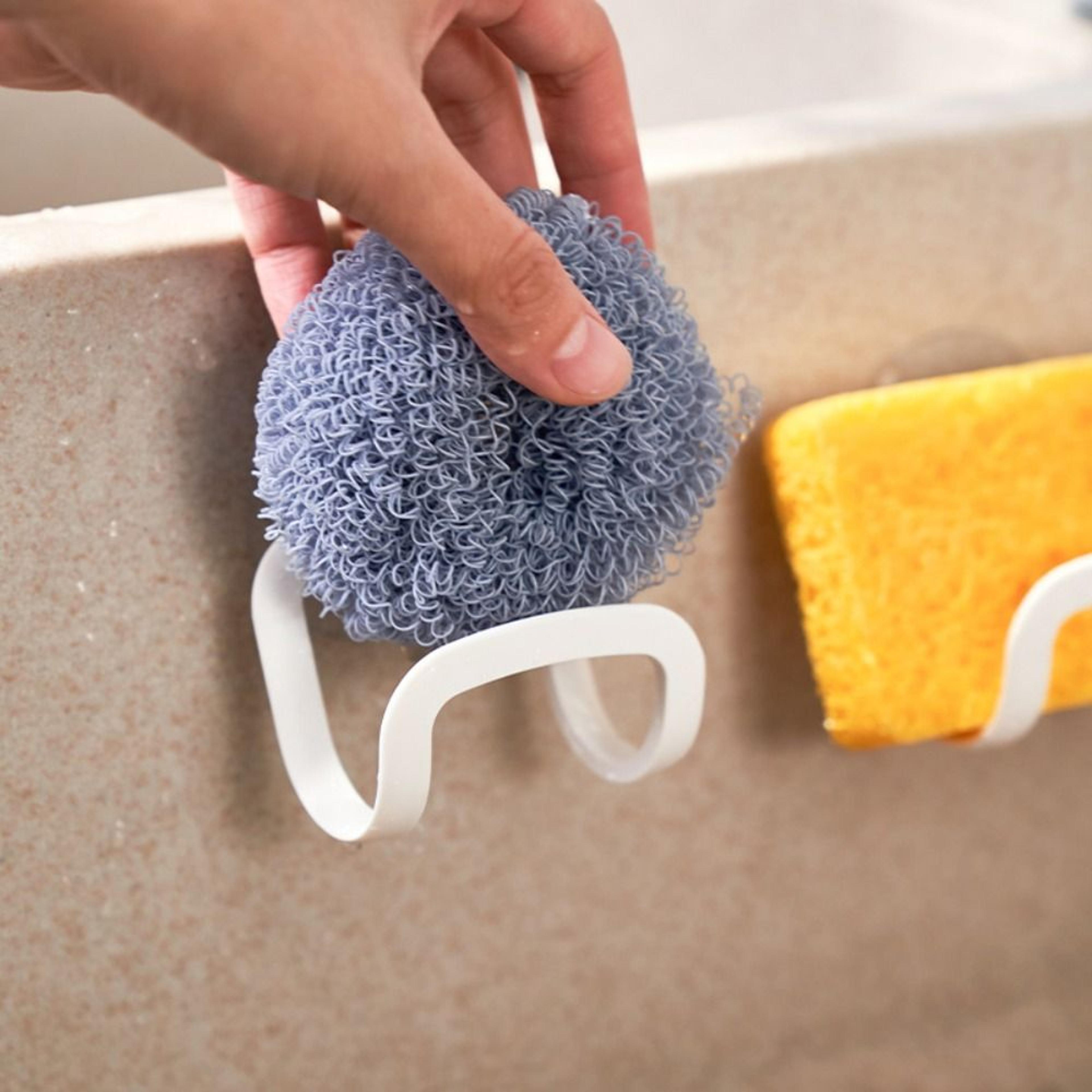 Suction Cup Sink Drain Rack Sponge Holder Multifunctional Kitchen Organizer 3