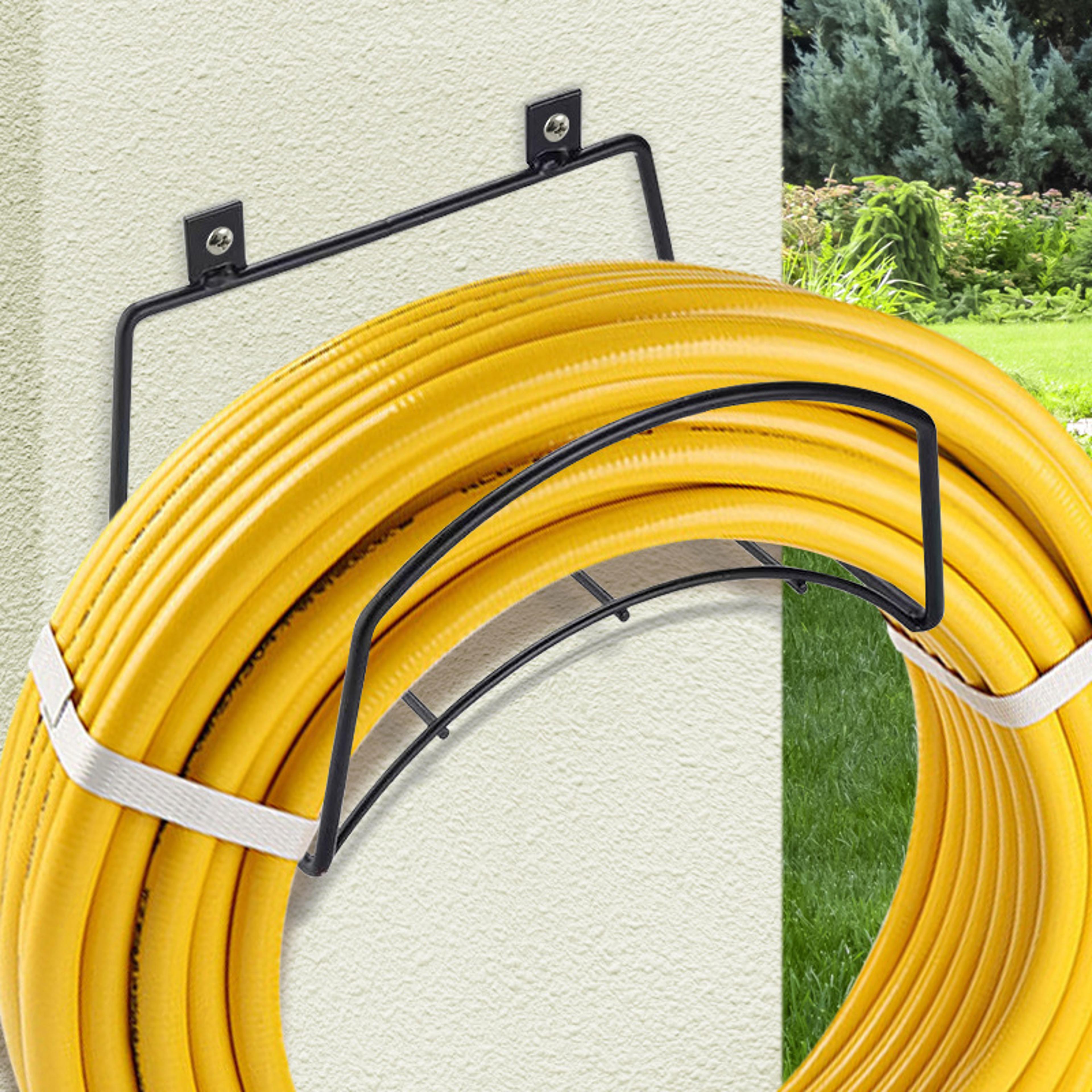 Heavy Duty Wall Mounted Garden Hose Holder Space Saving Water Pipe Rack 4