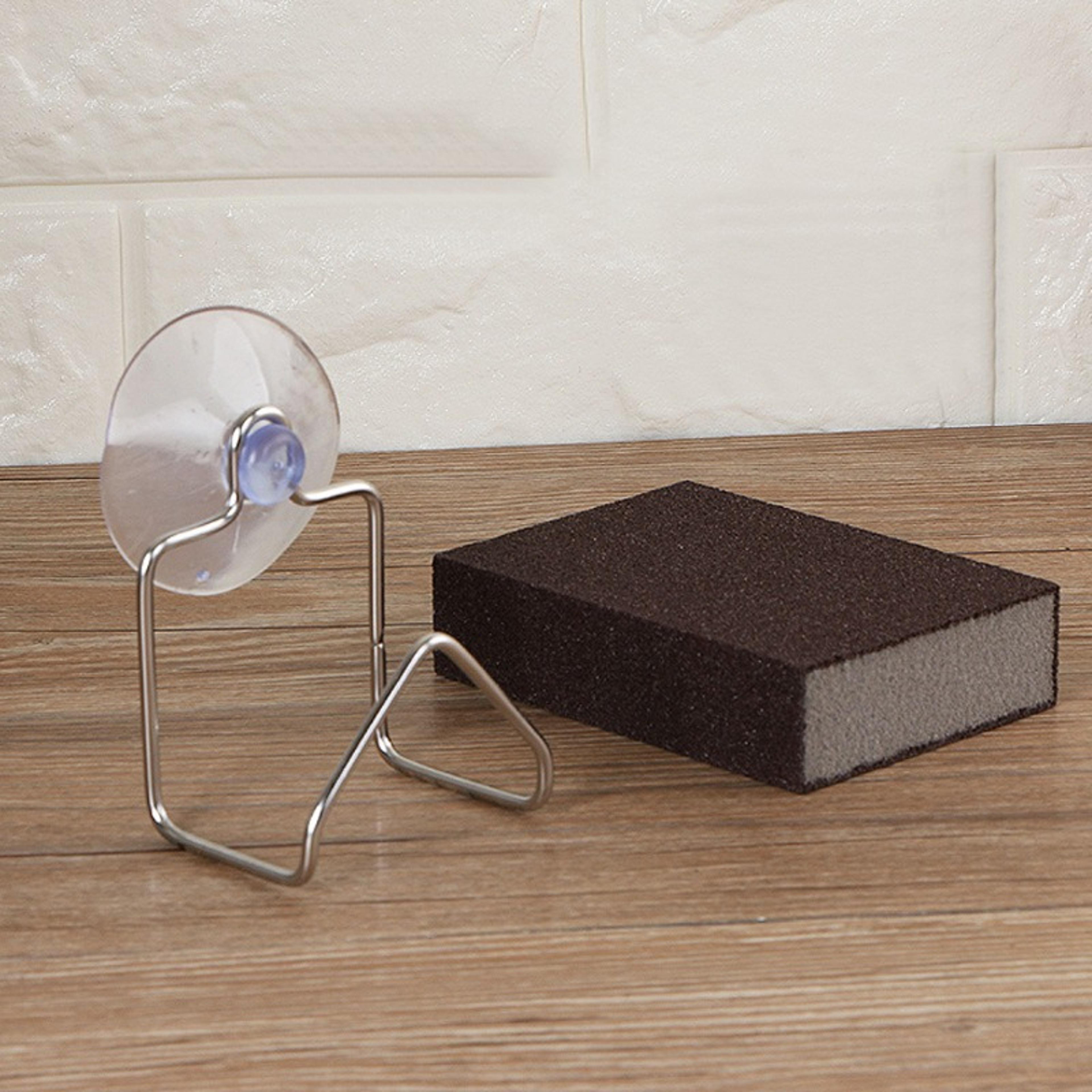 Portable Stainless Steel Sink Drain Rack Suction Cup Sponge Holder And Dish Storage Shelf 1