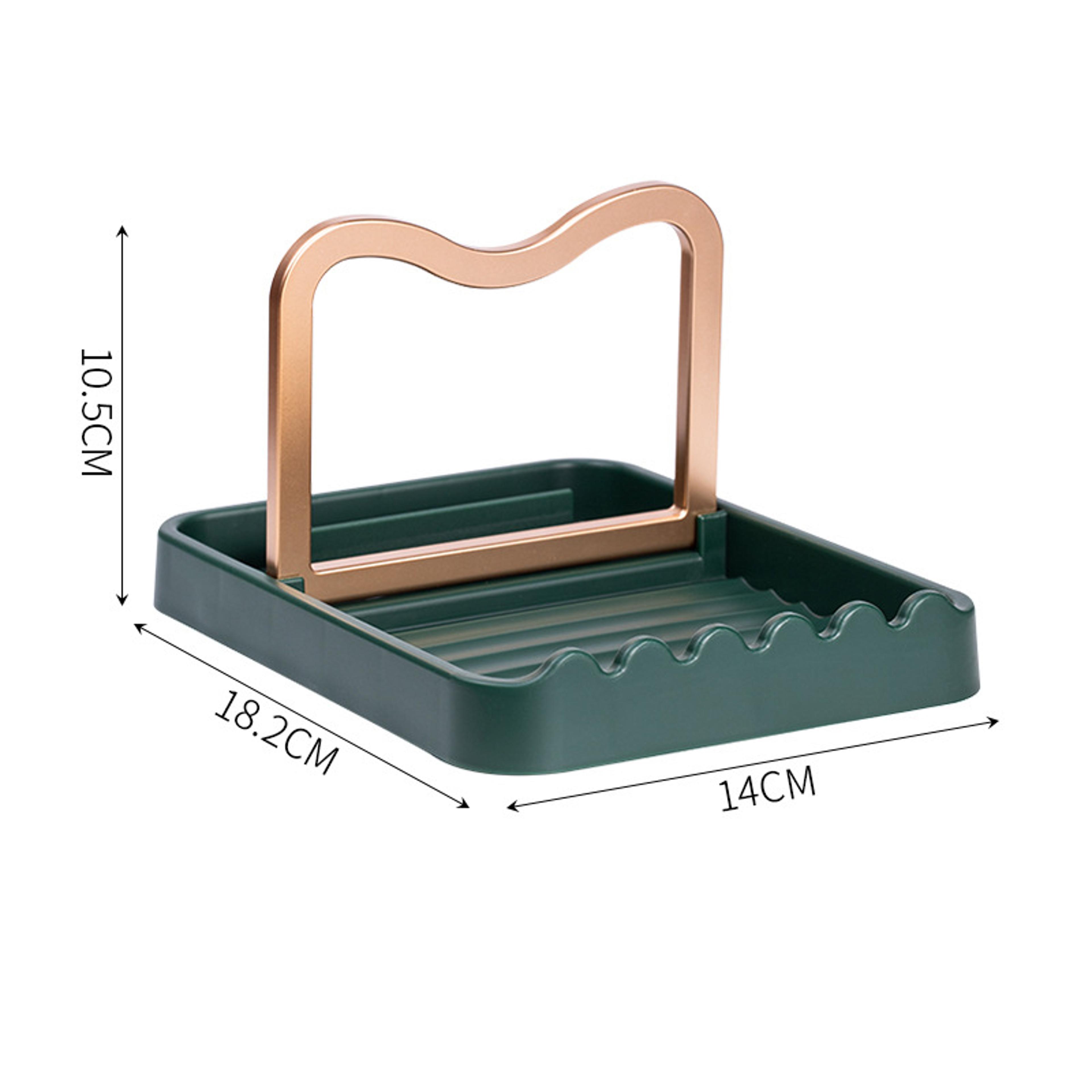 Foldable Pot Lid Holder Kitchen Organizer With Spatula Rest 5