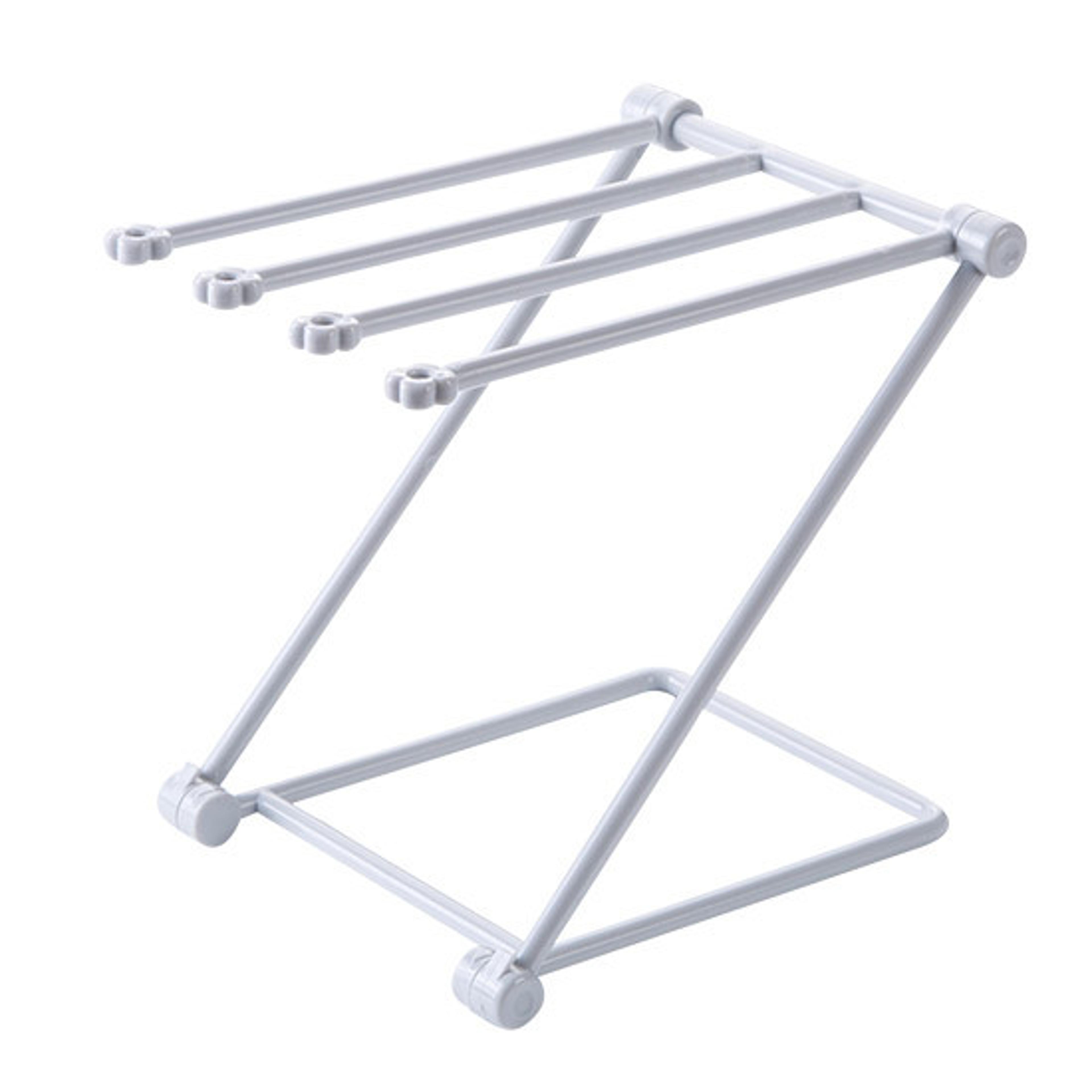 Foldable Towel Rack Kitchen Storage Rack For Countertop Dishcloth Holder And Cup Organization 6