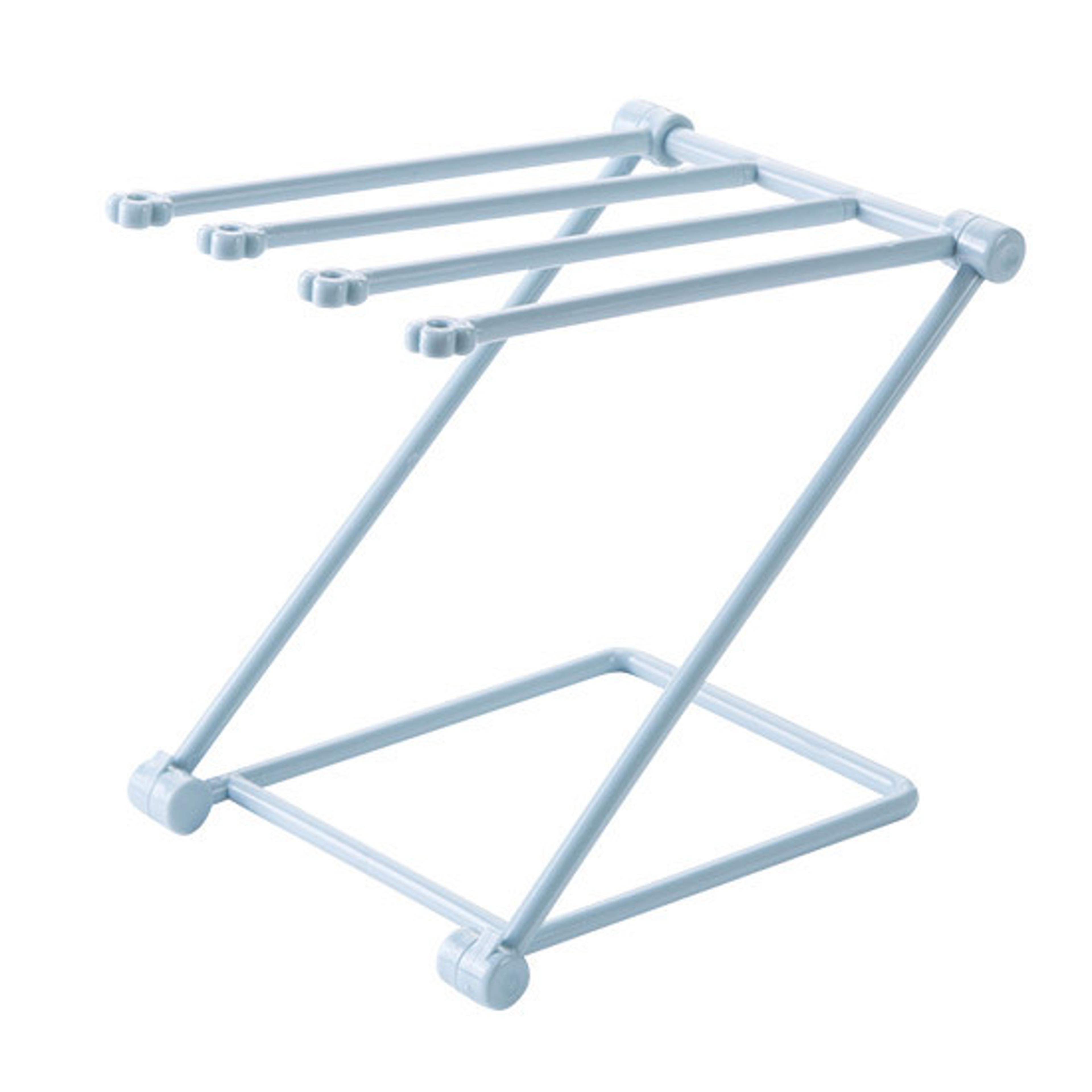 Foldable Towel Rack Kitchen Storage Rack For Countertop Dishcloth Holder And Cup Organization 7