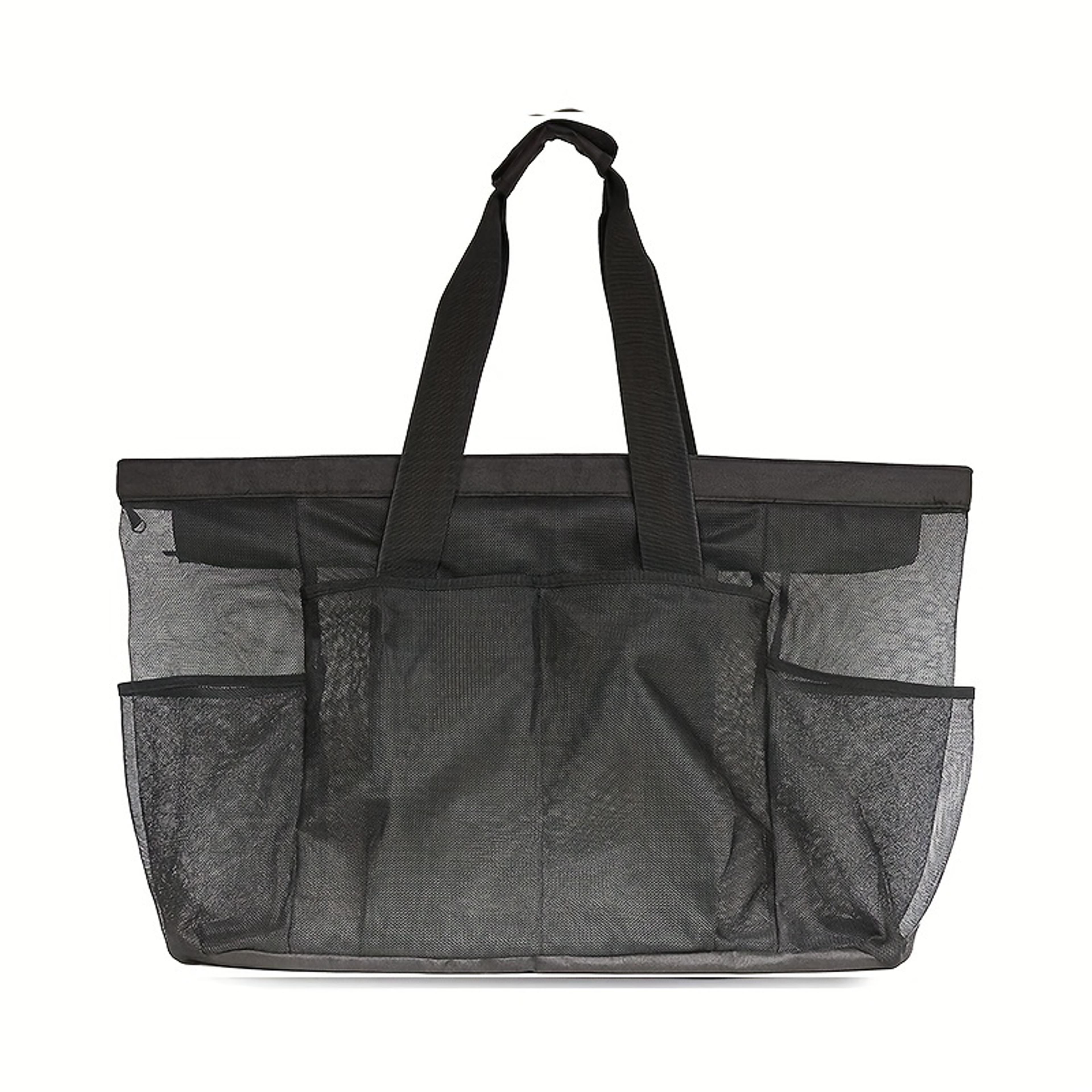Extra Large Mesh Beach Bag With Zipper Pockets Breathable Tote Organizer 6