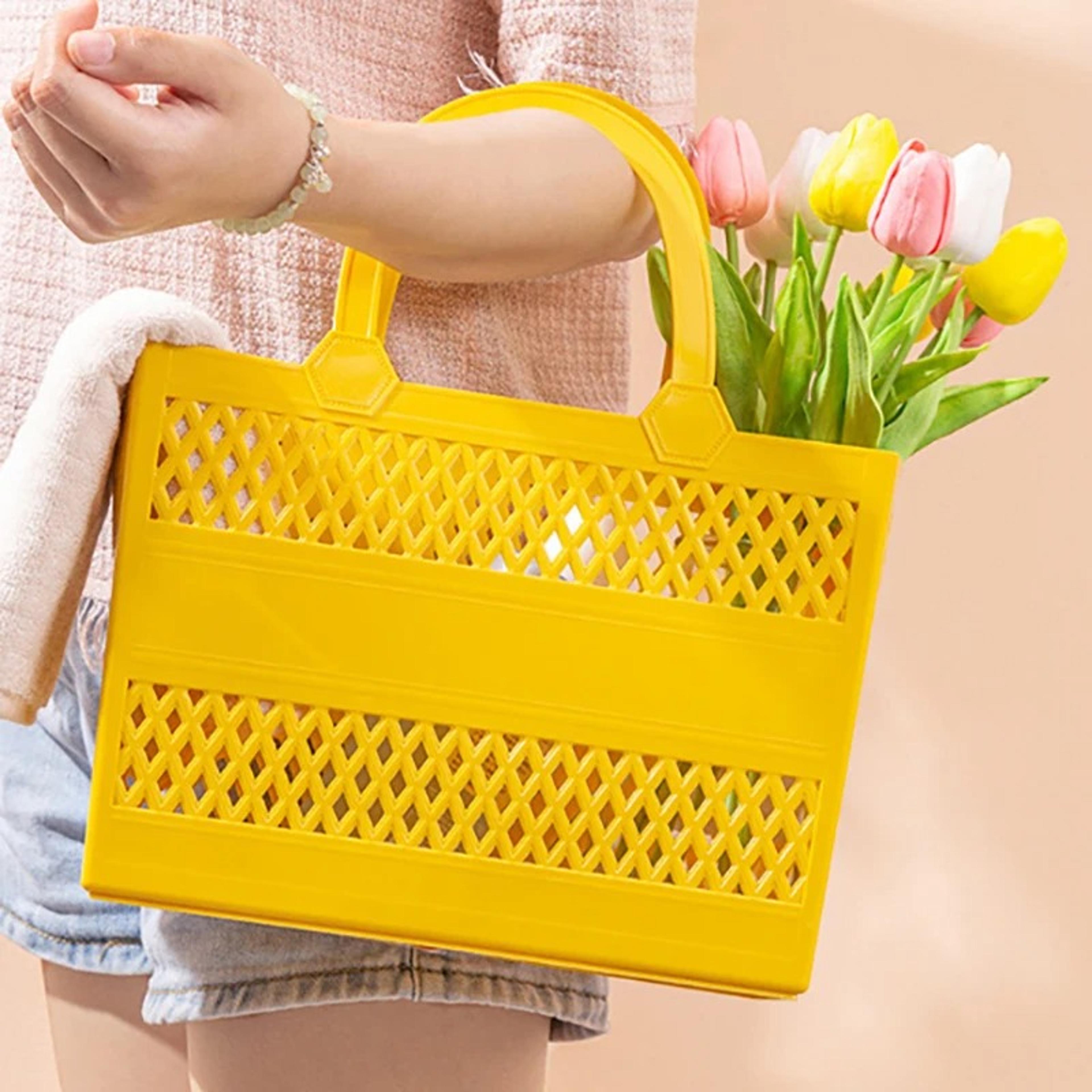 Portable Shower Storage Basket Large Capacity Drainable Organizer With Handle 3