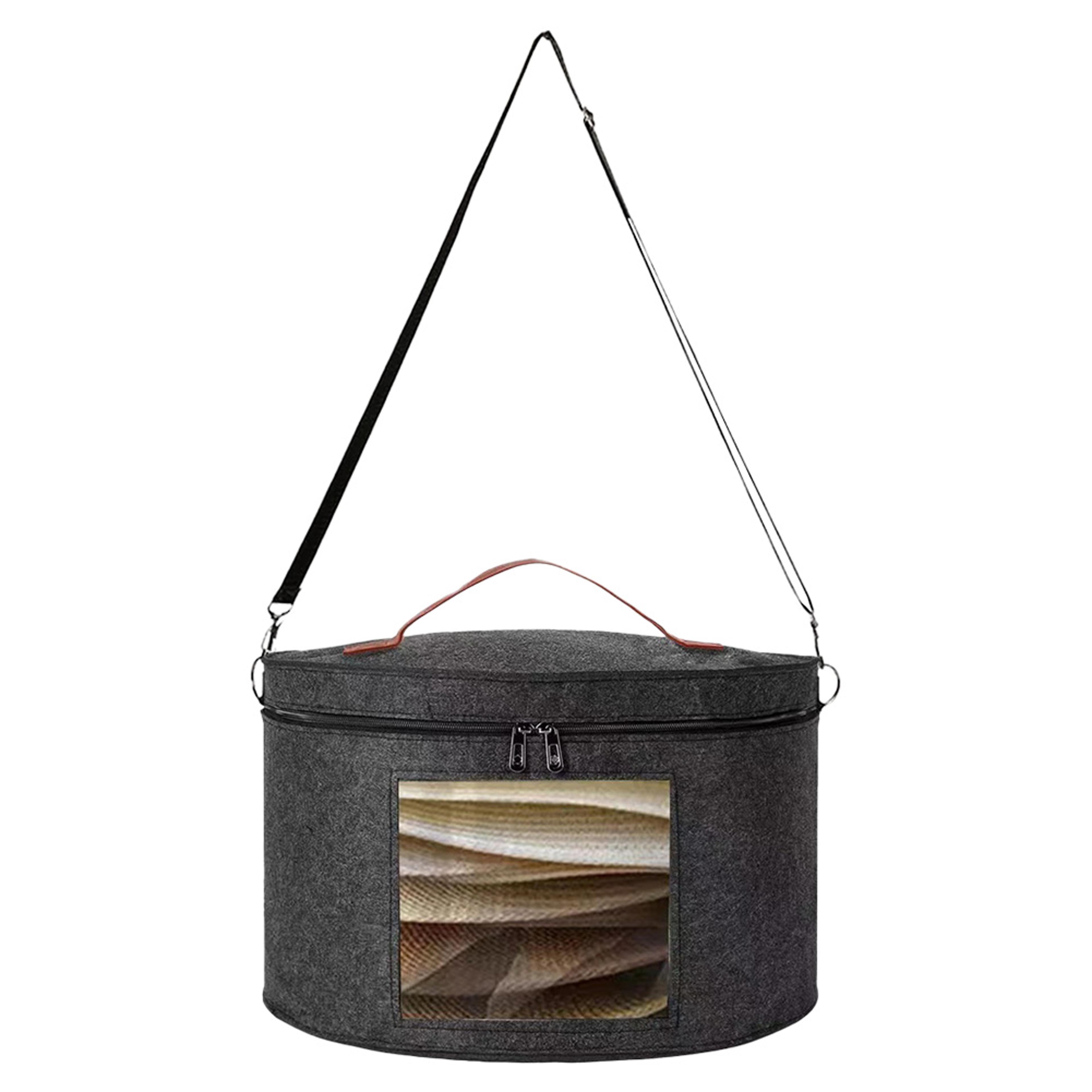 Collapsible Hat Box Travel Case With Shoulder Strap For Cowboy Hat Storage 9