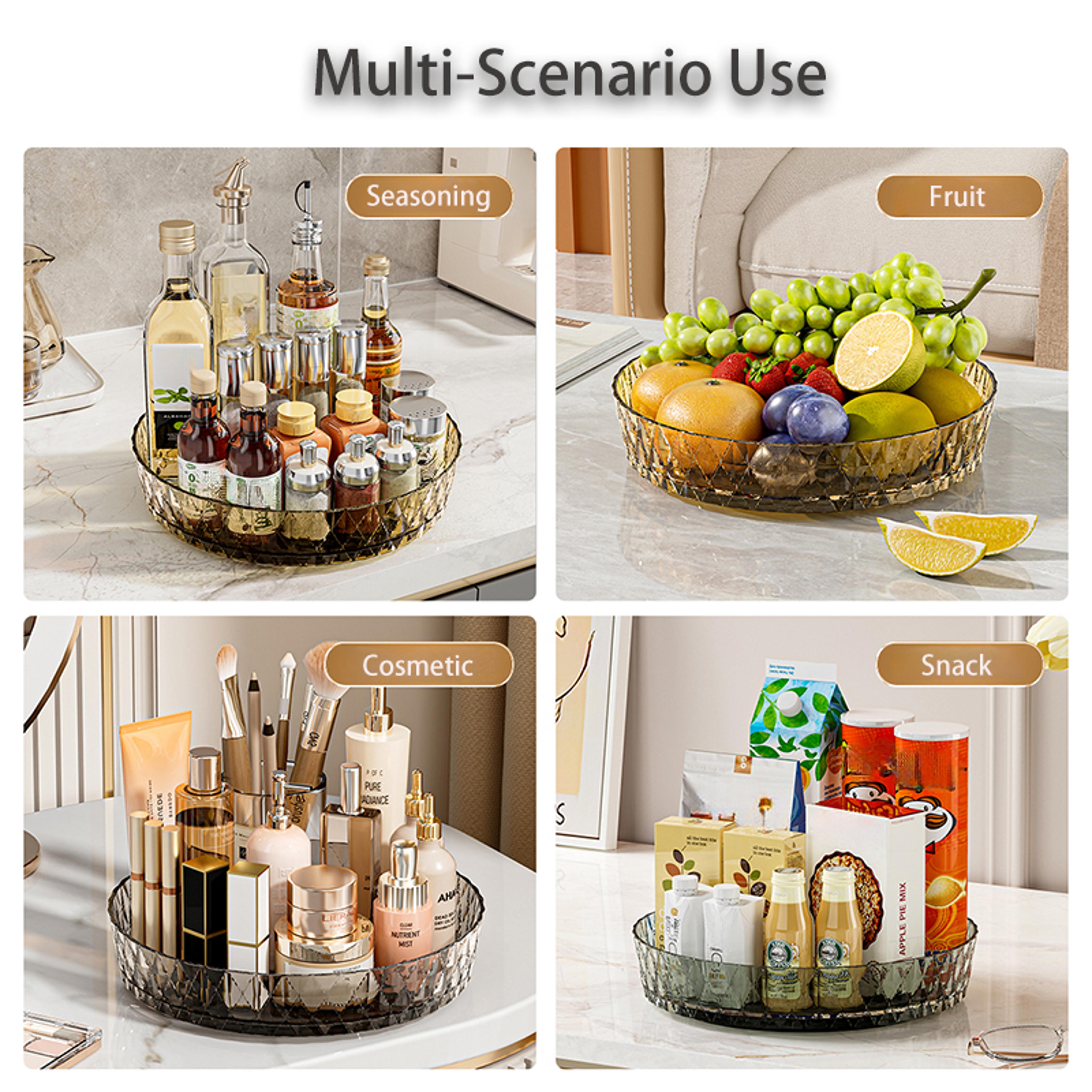 Rotating Storage Tray Multifunctional Spice Rack Organizer For Kitchen Countertop 5