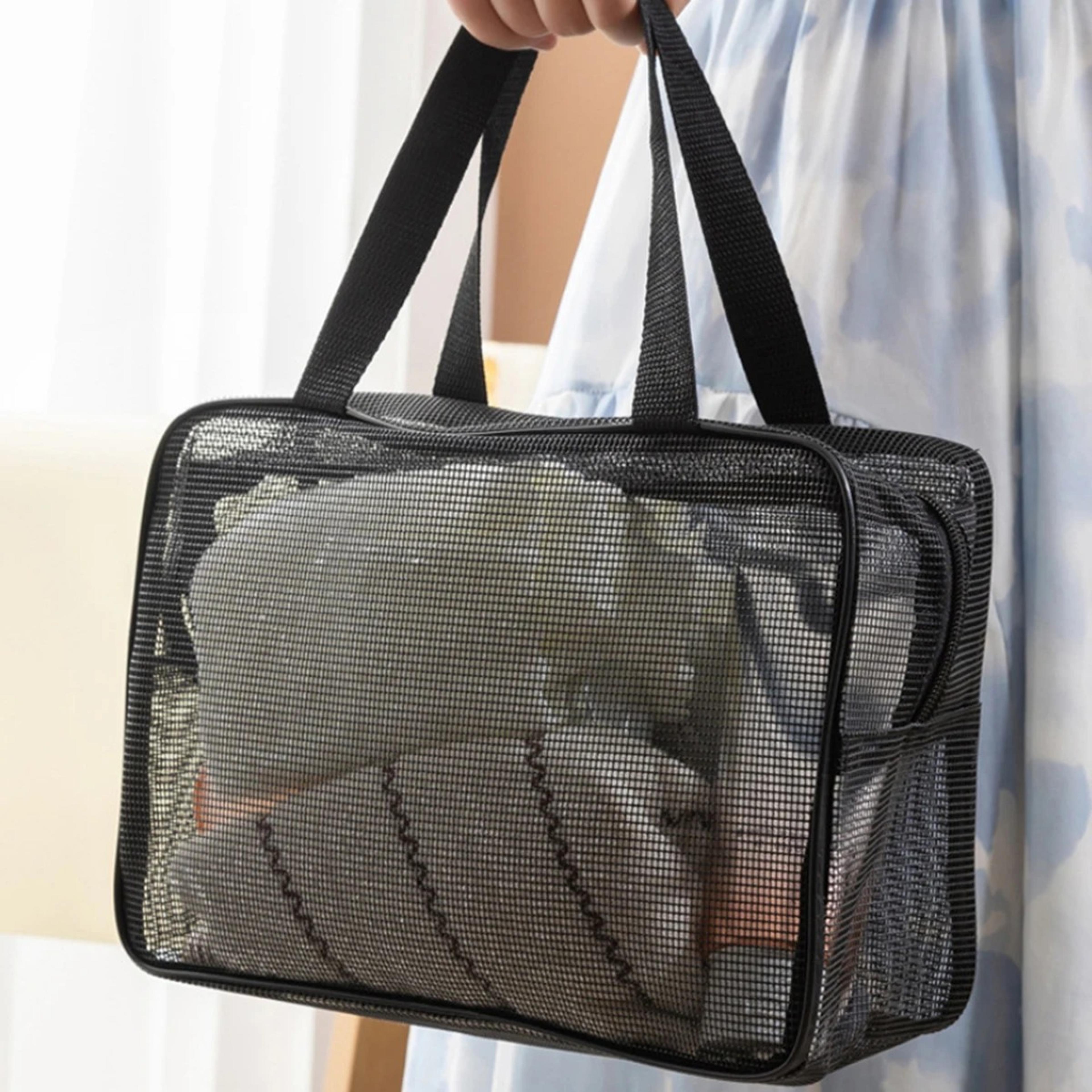 Portable Mesh Shower Caddy Tote Bag Large Capacity Toiletry Organizer For Travel Gym Dorm 1