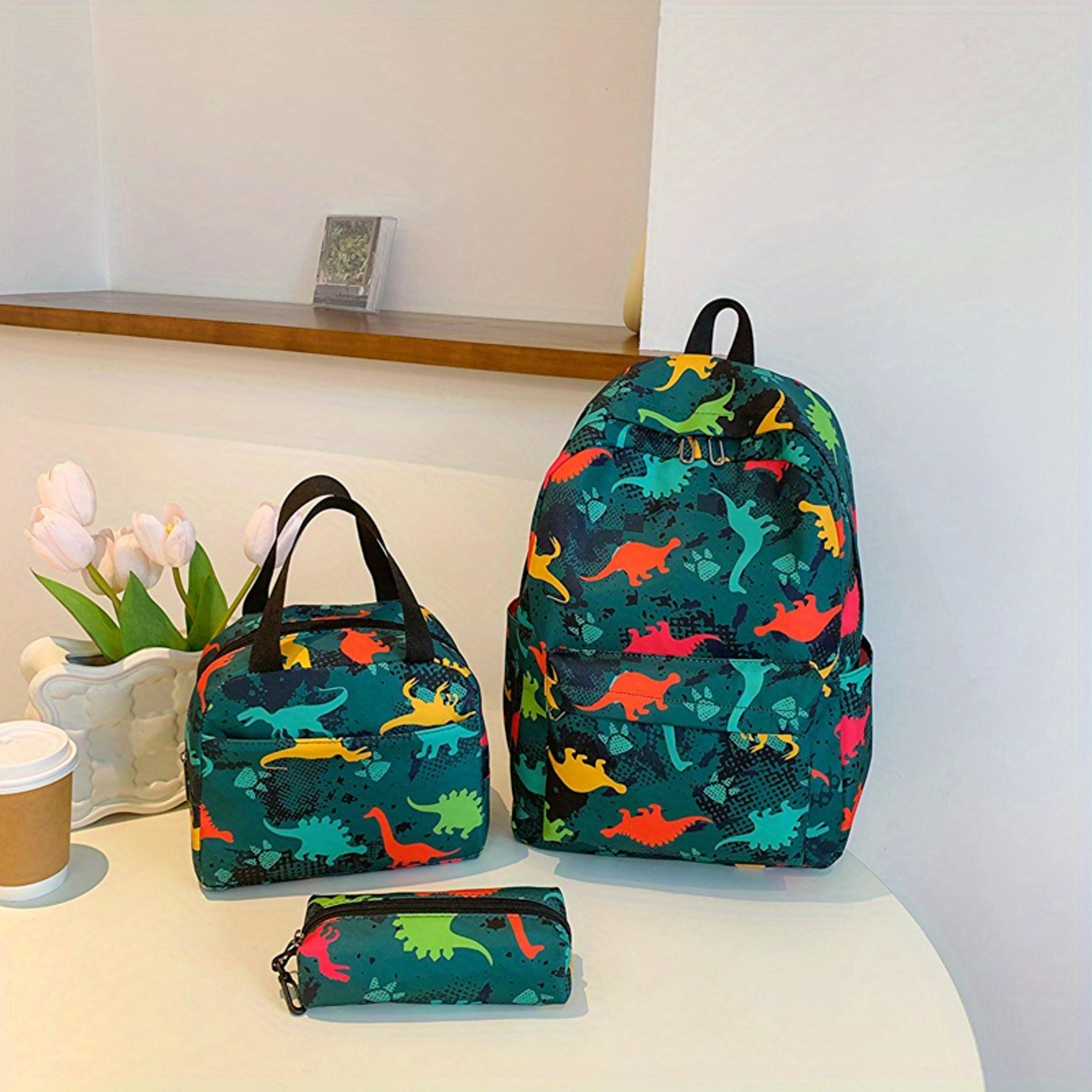 Dinosaur Backpack Set For Kids Large Capacity School Bag With Matching Bags 3