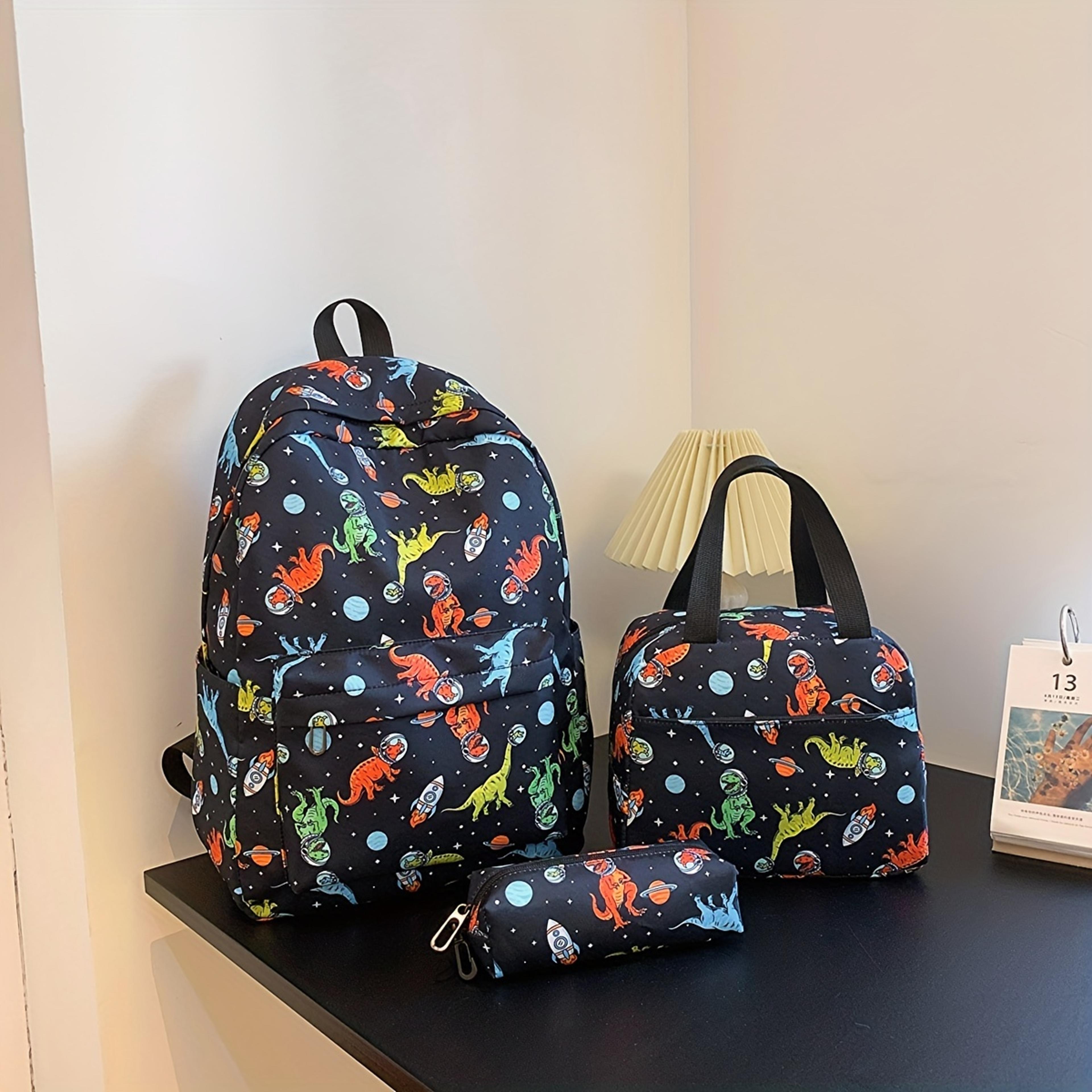Dinosaur Backpack Set For Kids Large Capacity School Bag With Matching Bags 6