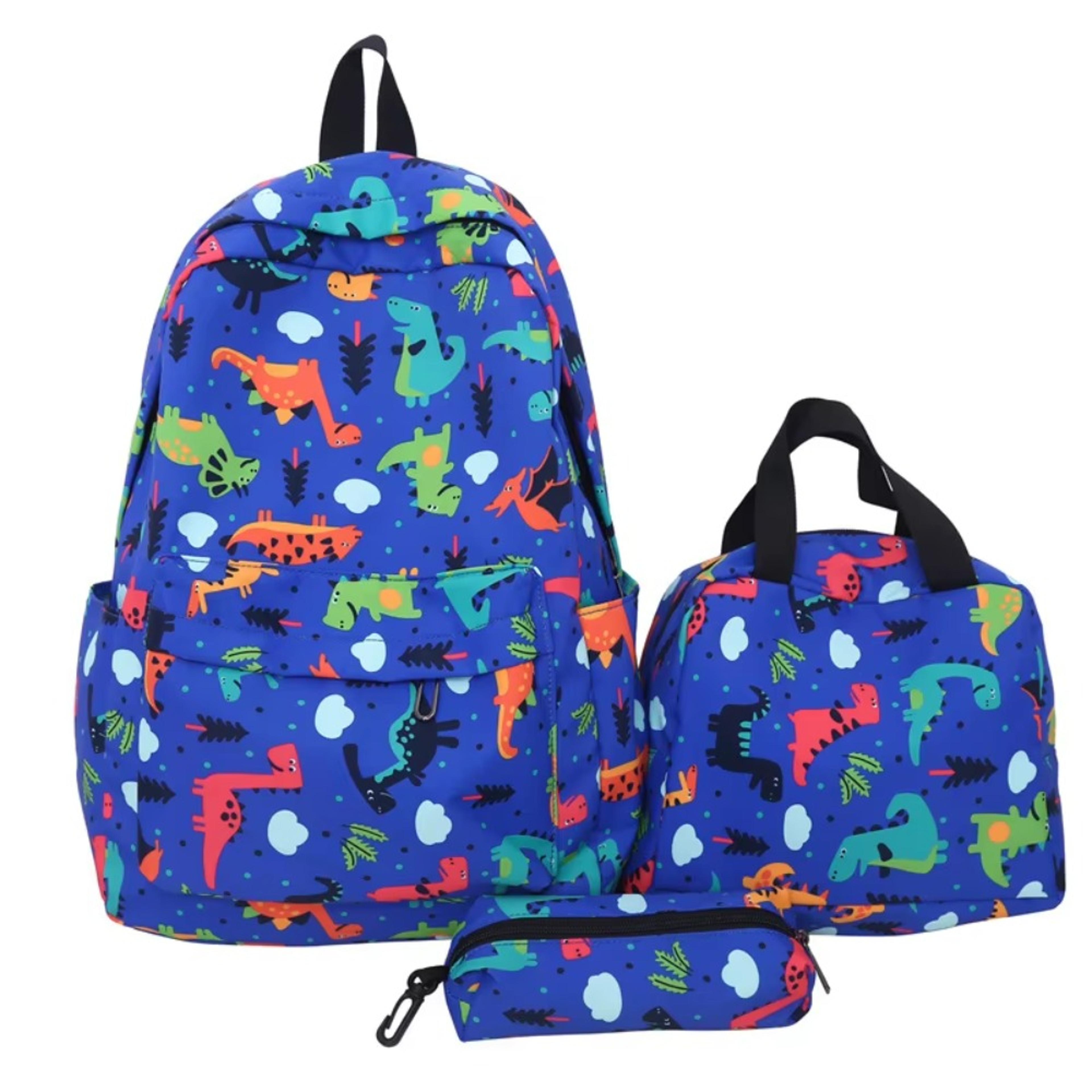 Dinosaur Backpack Set For Kids Large Capacity School Bag With Matching Bags 0