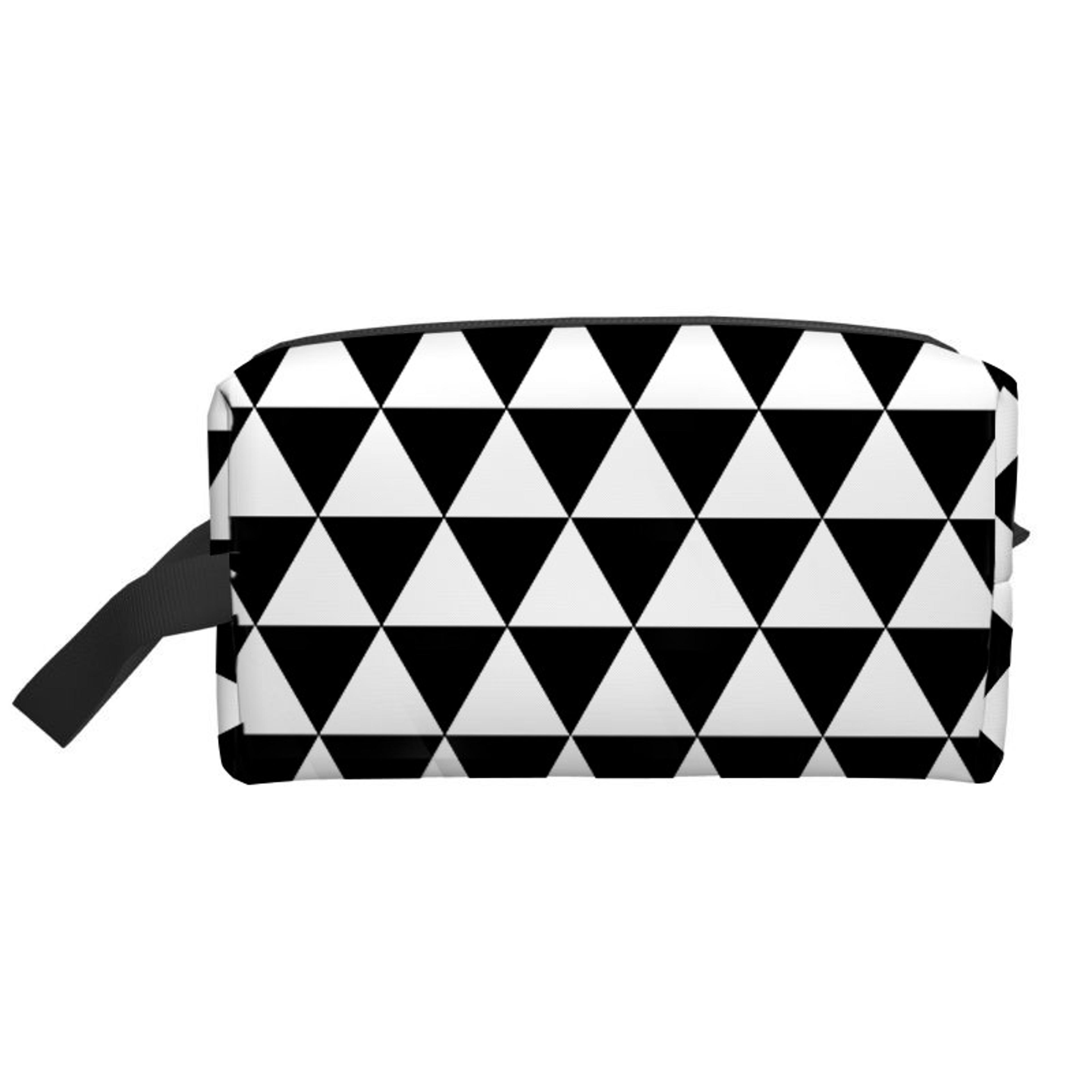 Large Capacity Check Pattern Makeup Bag Cartoon Travel Cosmetic Organizer 2