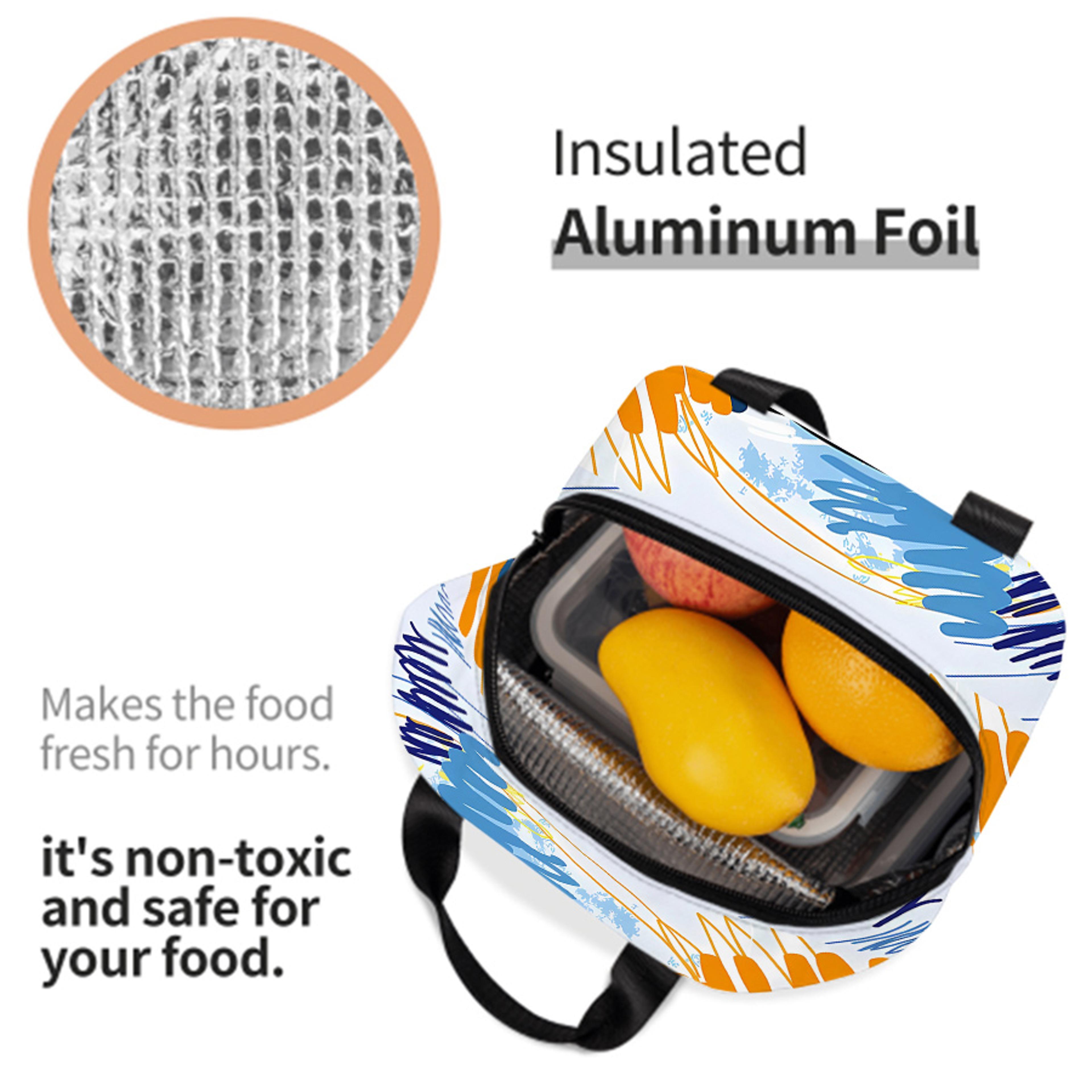 Football Pattern Insulated Kids Lunch Bag For School And Picnics 5