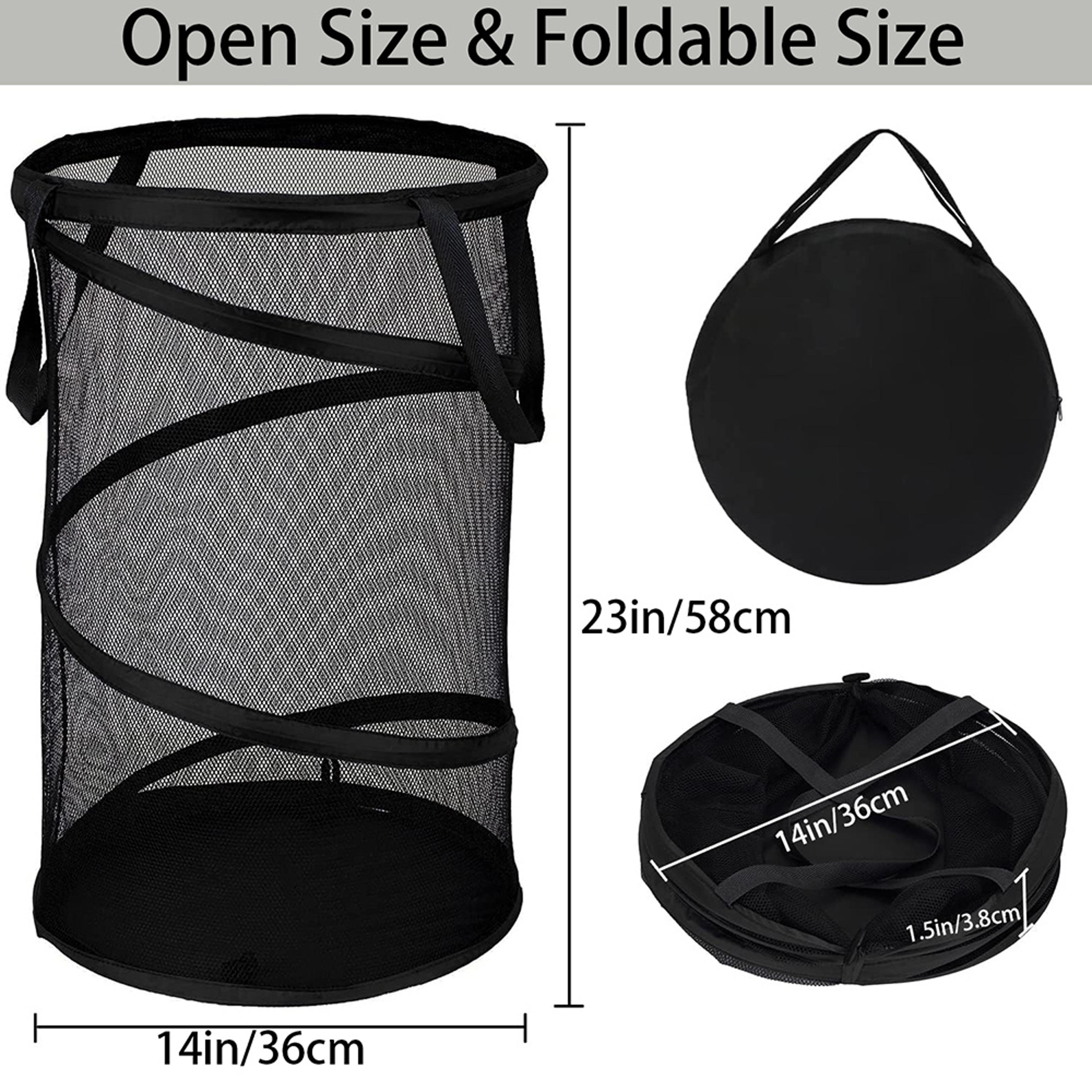 Extra Large Collapsible Laundry Hamper Foldable Laundry Basket With Handles 2