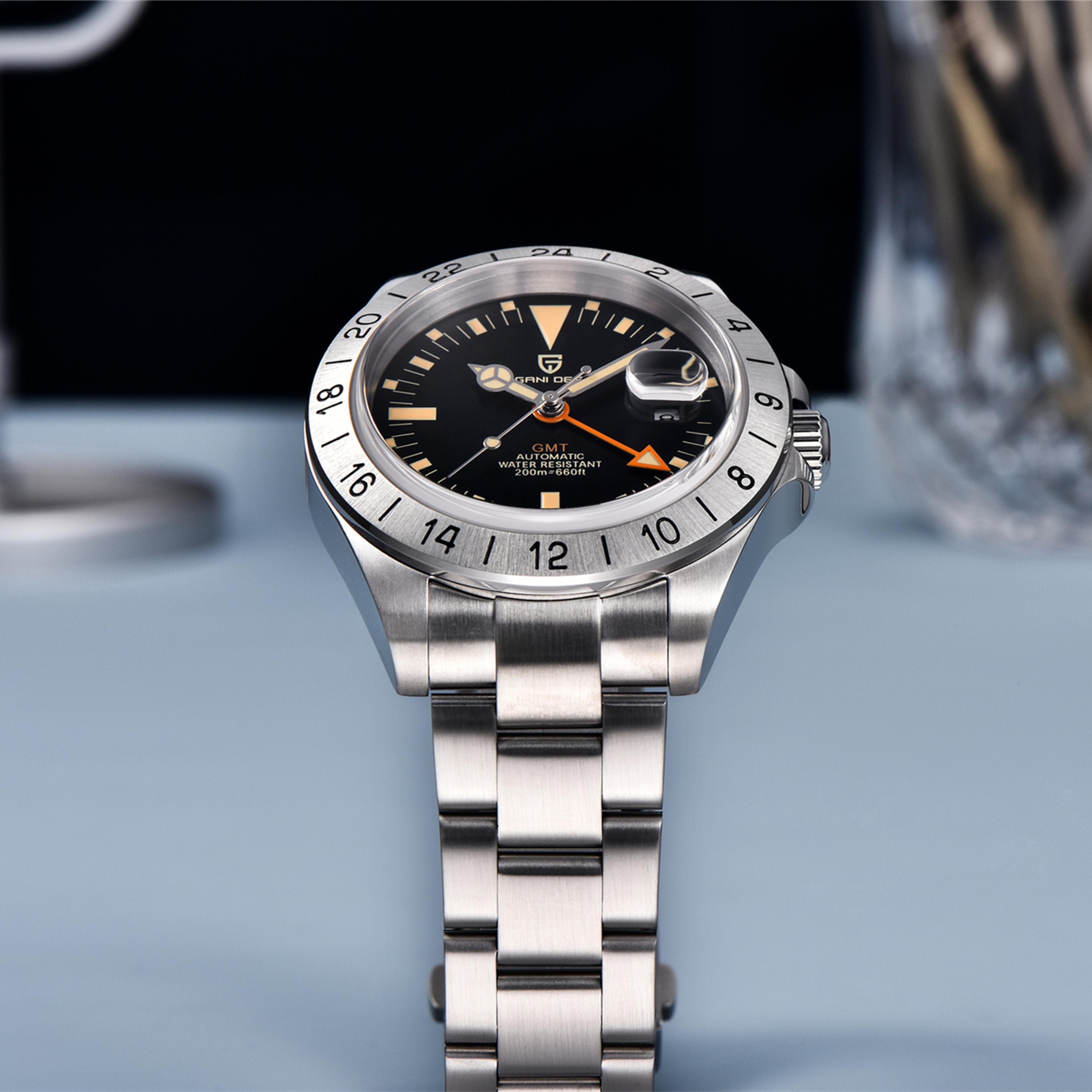 GMT Automatic Mechanical Watch Waterproof Stainless Steel 3