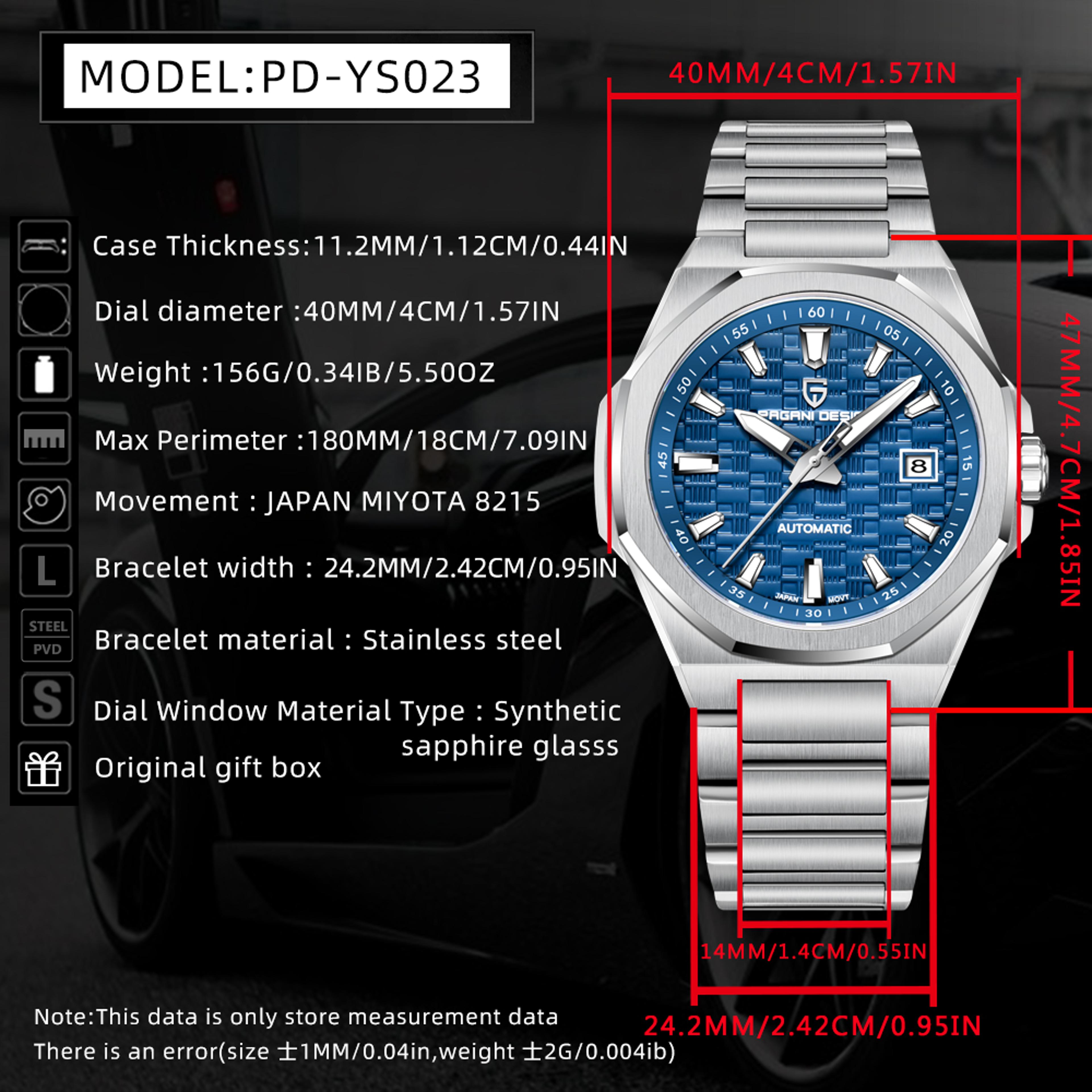 Vintage Automatic Mechanical Mens Watch With Sapphire Glass 1