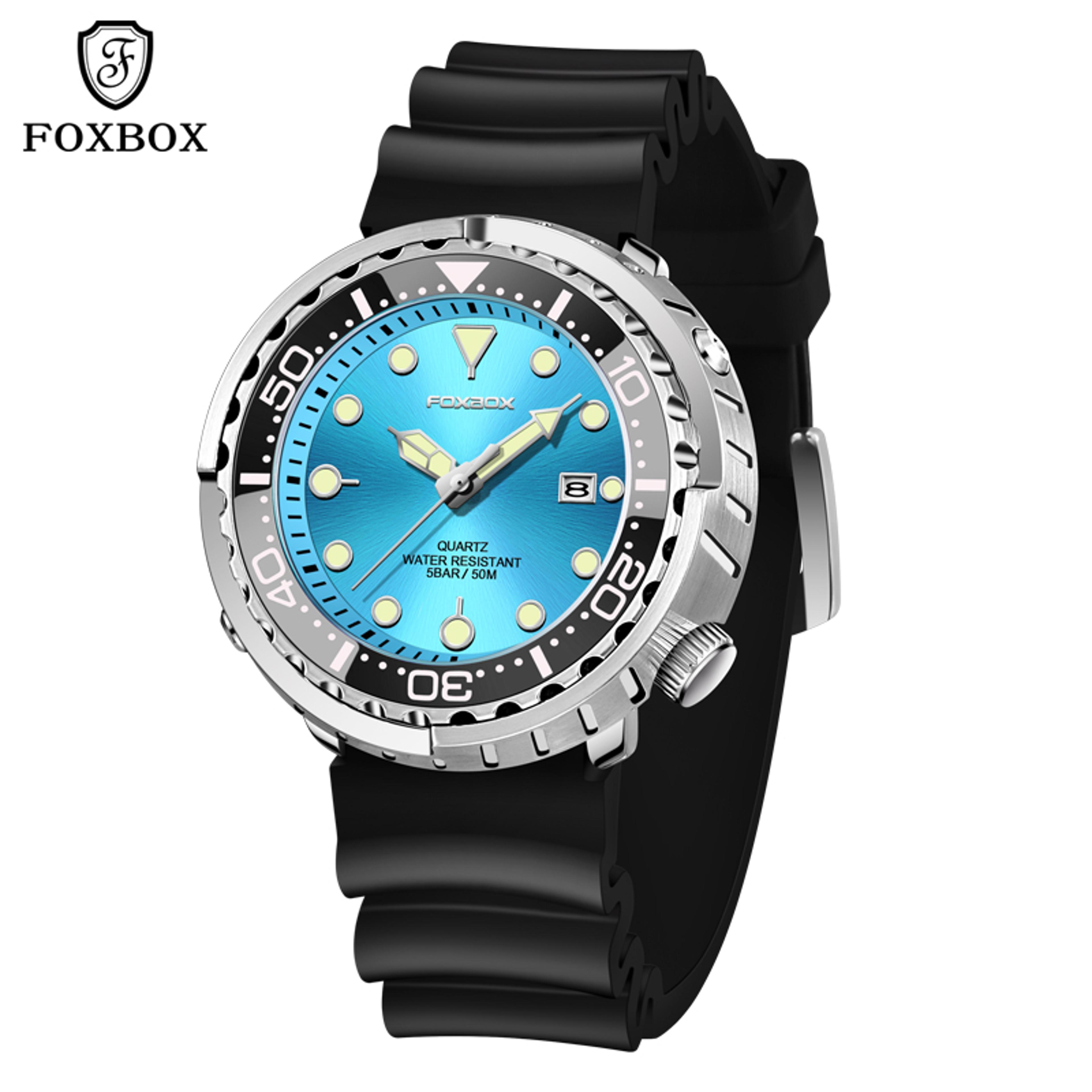 Fashion Diver Watch Men Waterproof Sport Quartz Wristwatch With Date Display 8