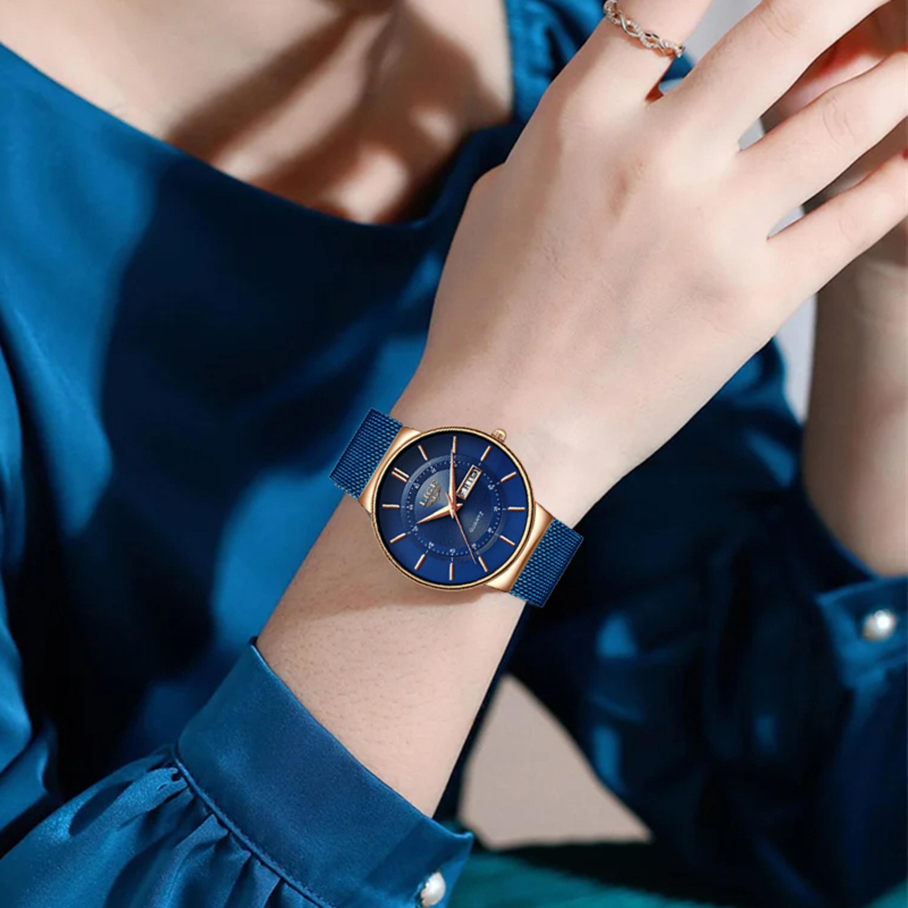 Vintage Stainless Steel Women Quartz Watch Japanese Movement Fashion Waterproof Wristwatch 4