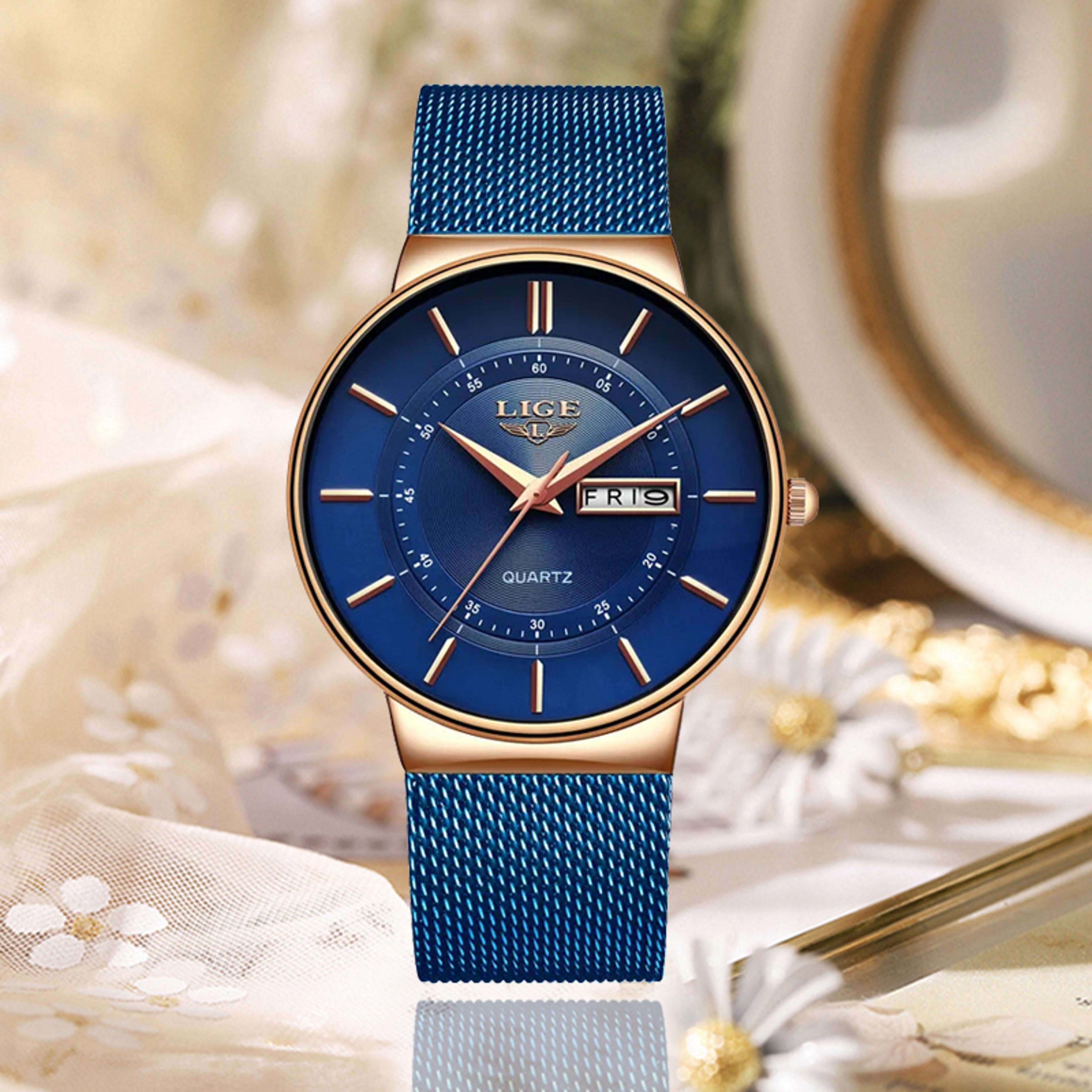 Vintage Stainless Steel Women Quartz Watch Japanese Movement Fashion Waterproof Wristwatch 5