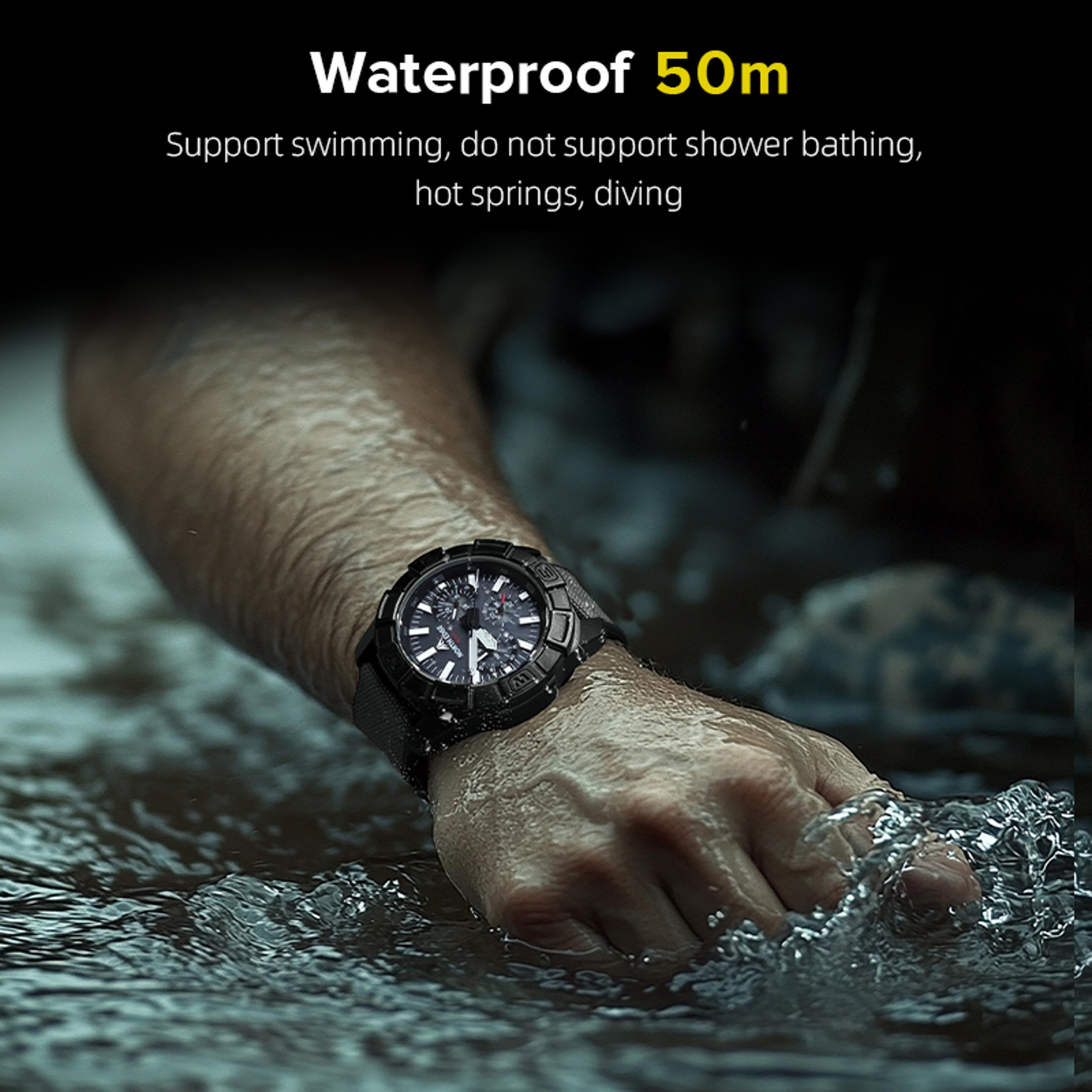 Solar Powered Pilot Chronograph Watch For Men Waterproof 3