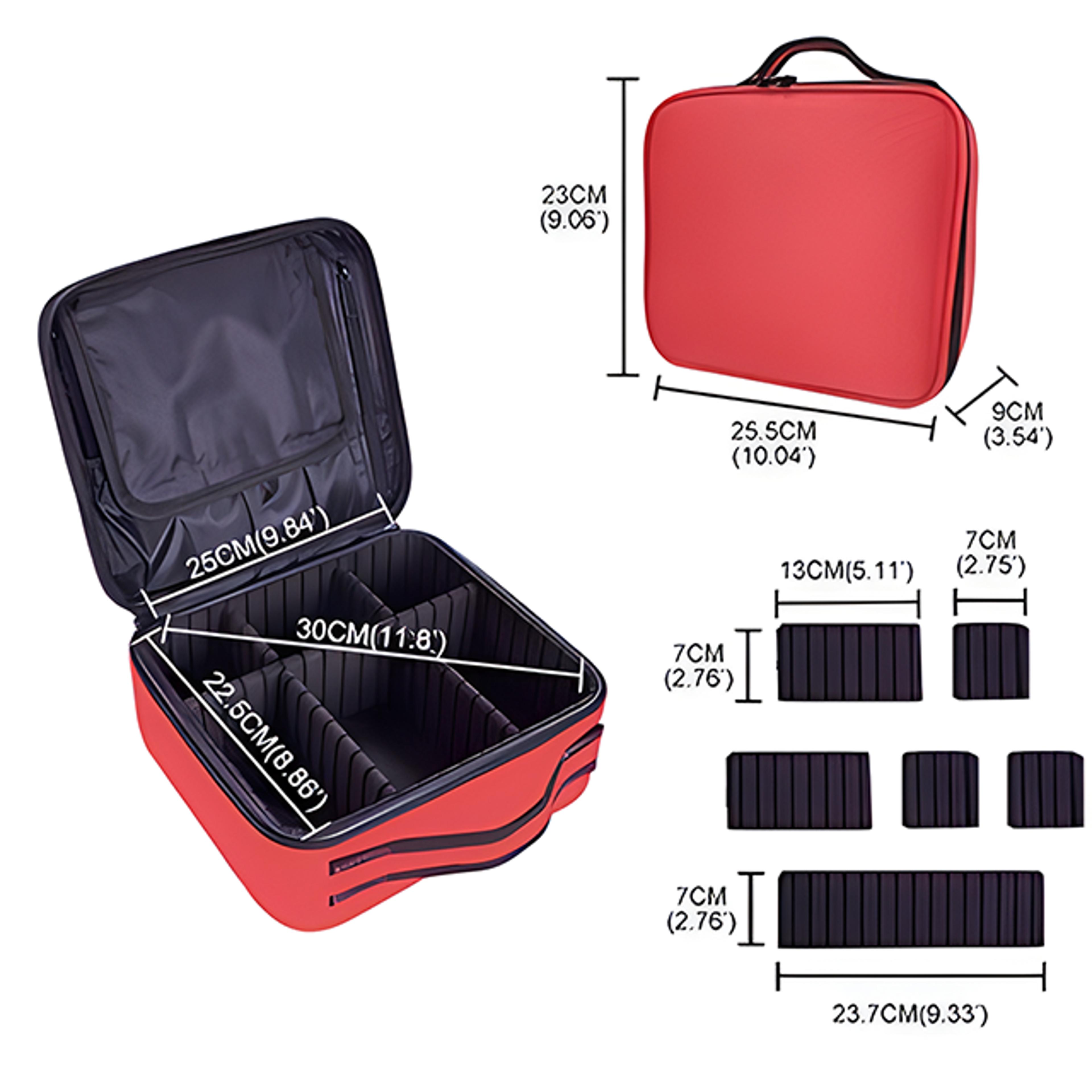 Waterproof Travel Makeup Bag Cosmetic Organizer With Embroidered Beauty Brush Storage 10