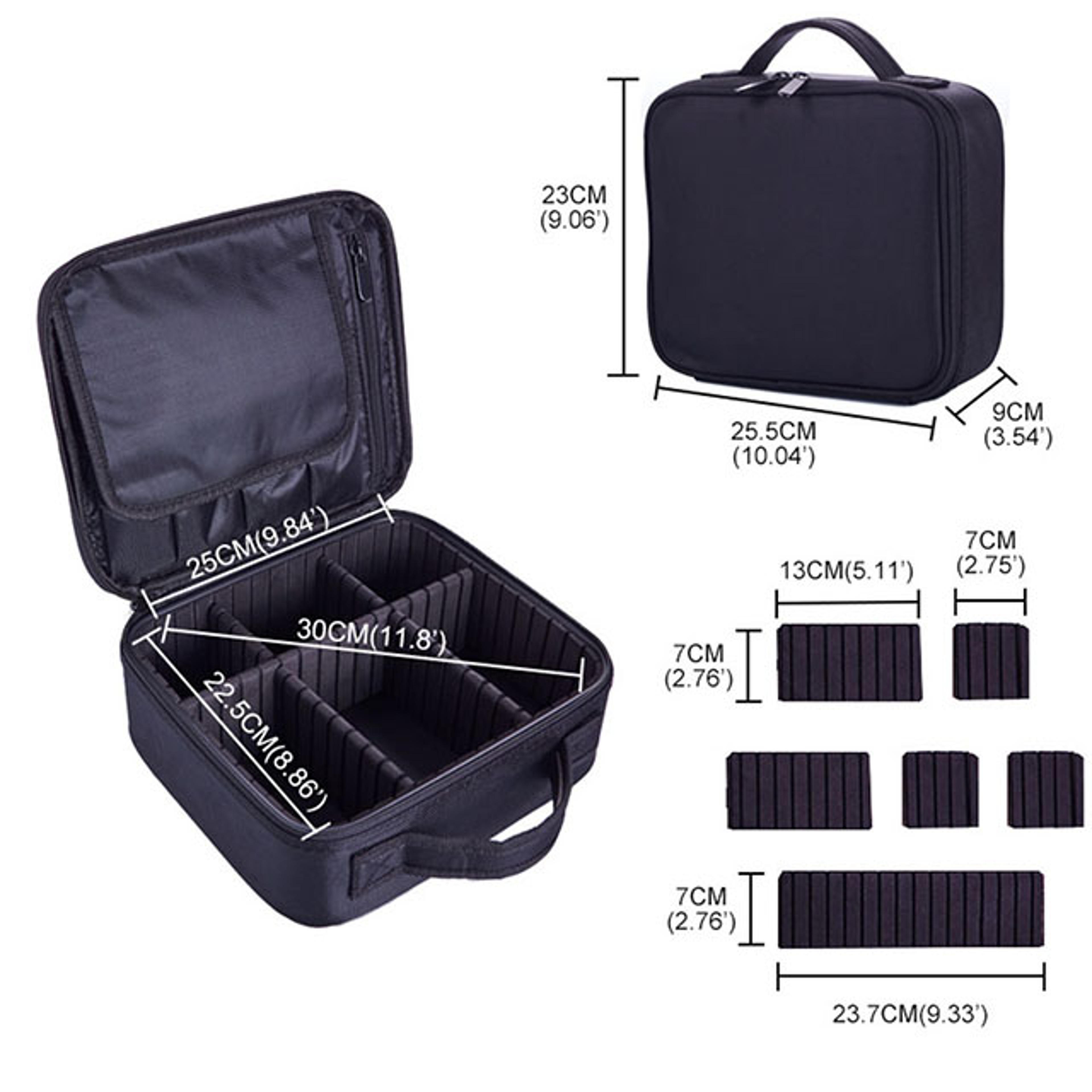 Waterproof Travel Makeup Bag Cosmetic Organizer With Embroidered Beauty Brush Storage 7