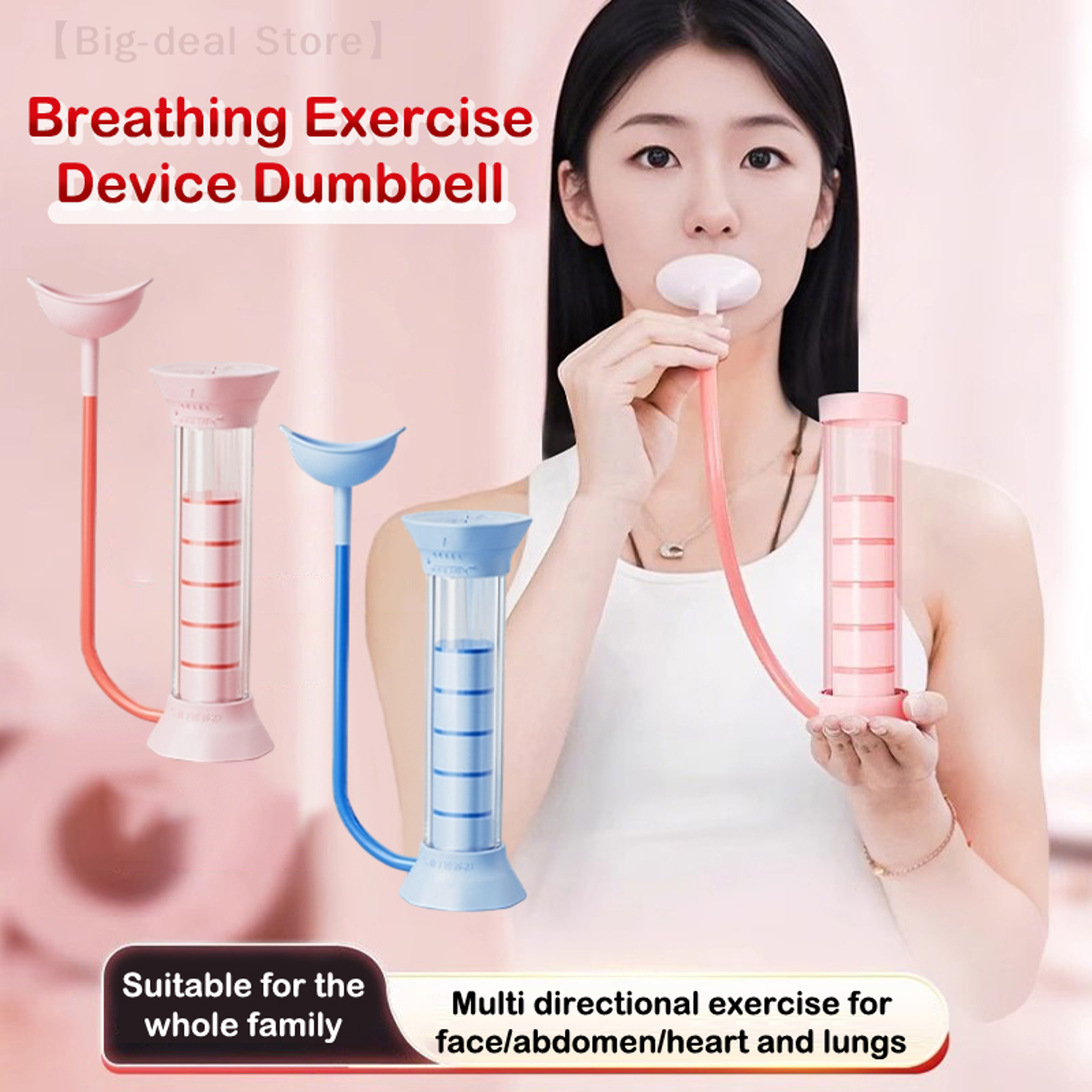 Adjustable Diaphragm Breathing Trainer With Counter Lung Capacity Exerciser 5