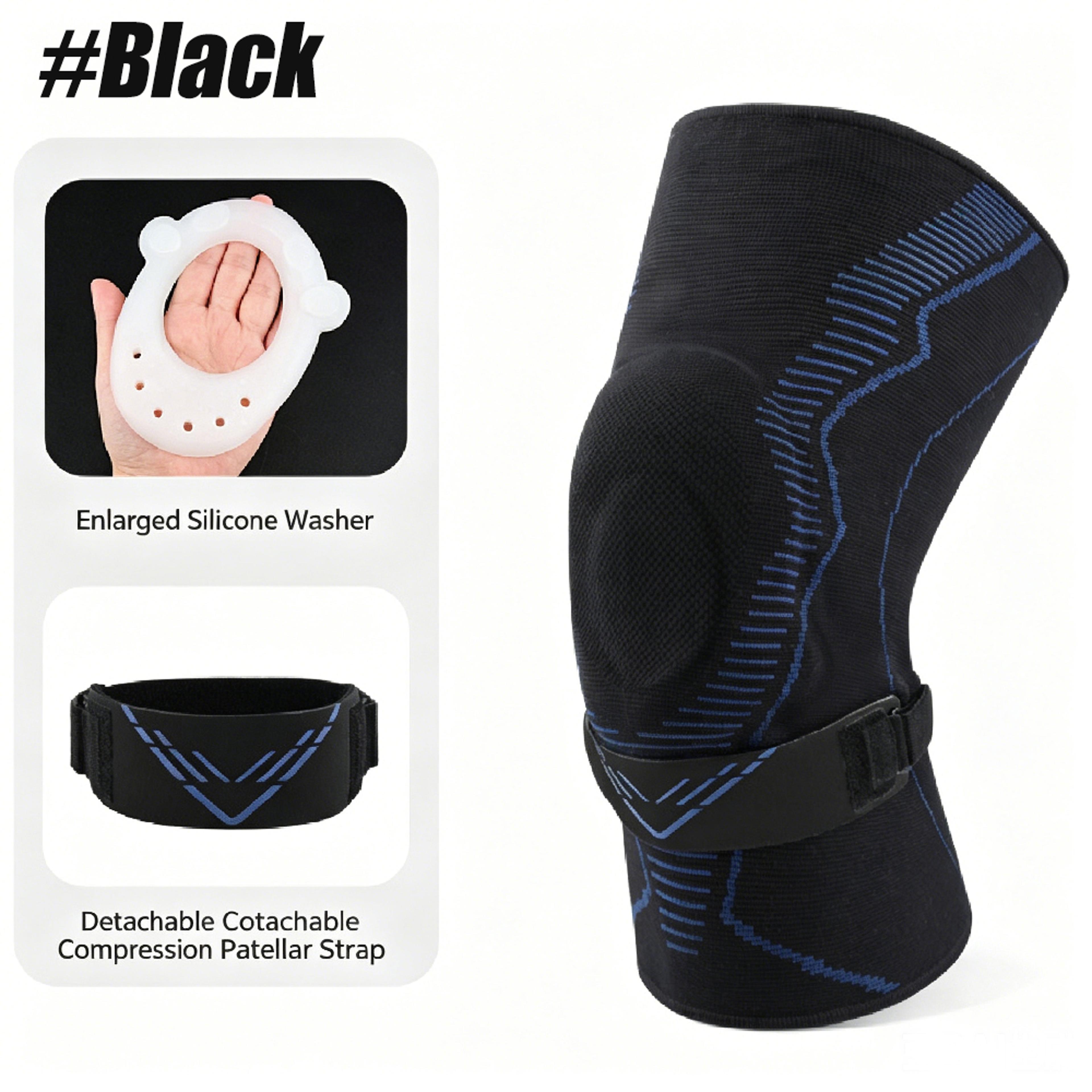 Patella Stabilizing Knee Compression Sleeve With Gel Cushion  Removable Strap ShockAbsorbing Knee S 7