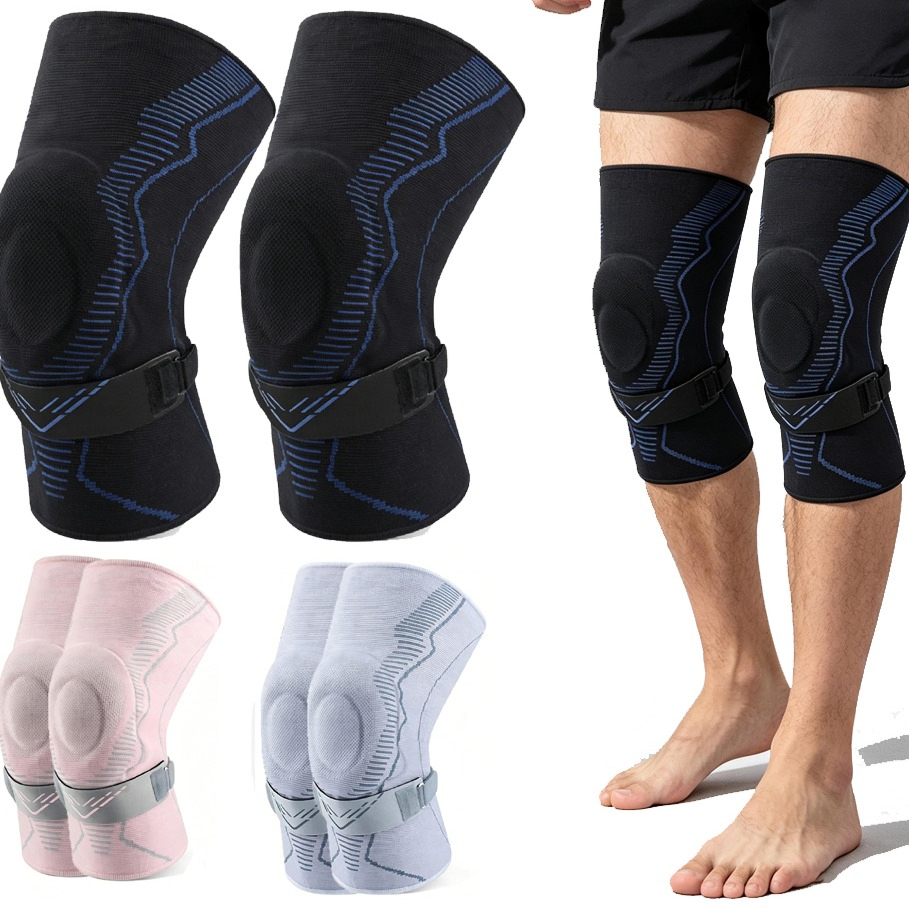 Patella Stabilizing Knee Compression Sleeve with Gel Cushion and Adjustable Support Strapjpg