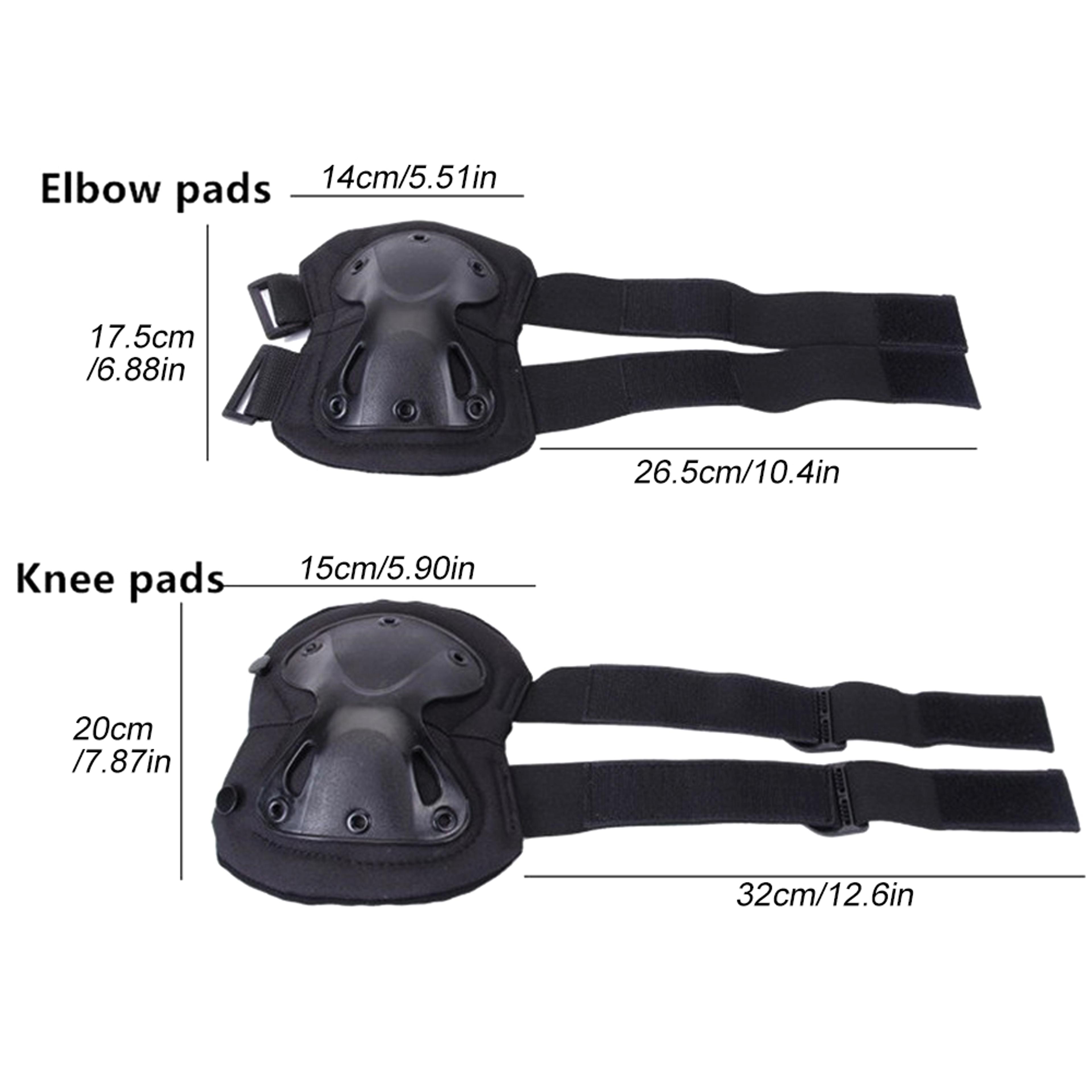 Tactical Knee And Elbow Pads Set With Impact Protection Adjustable Straps For Airsoft And Skateboar 5