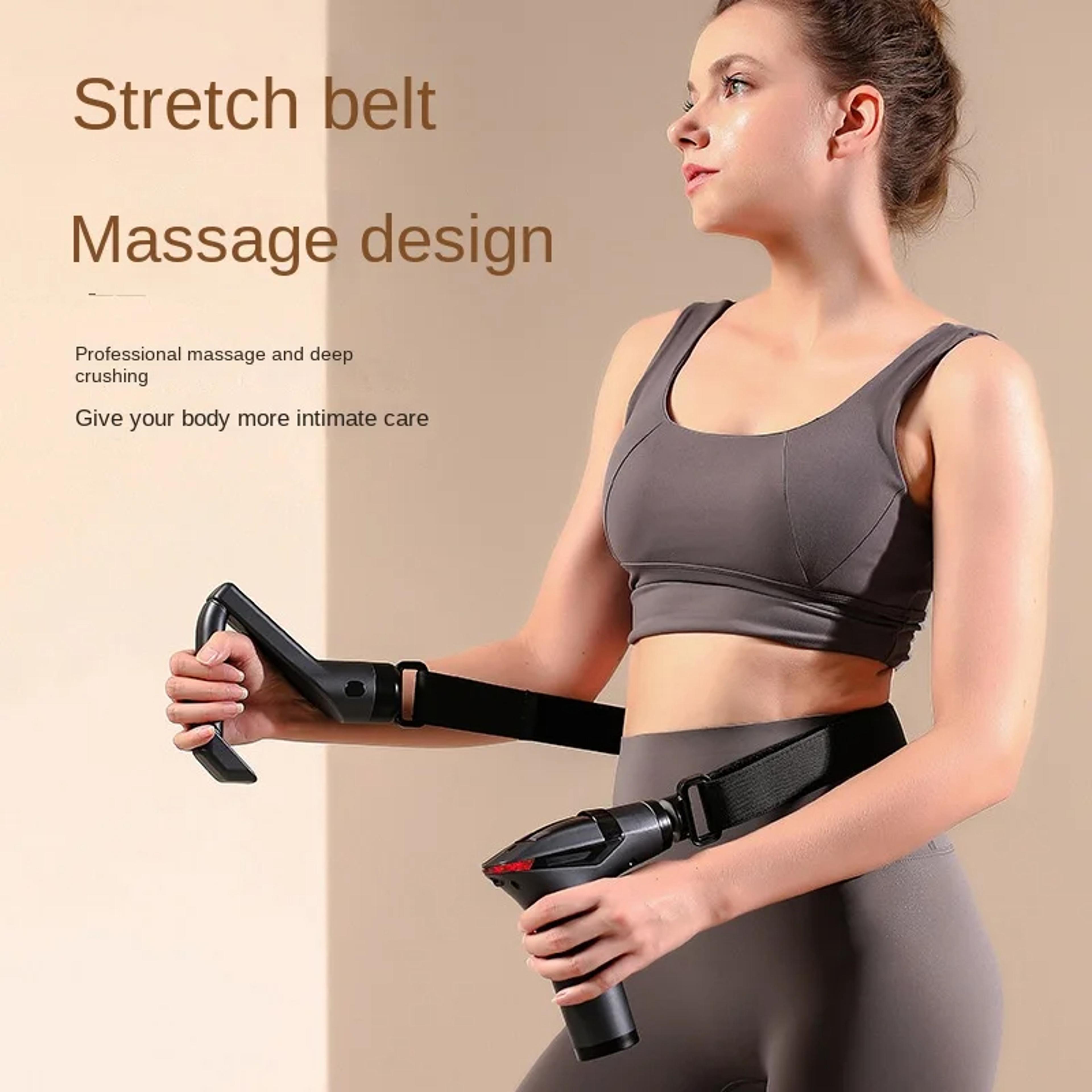 Long Handle Deep Tissue Massage Gun For Full Body Muscle Relaxation And Recovery 2