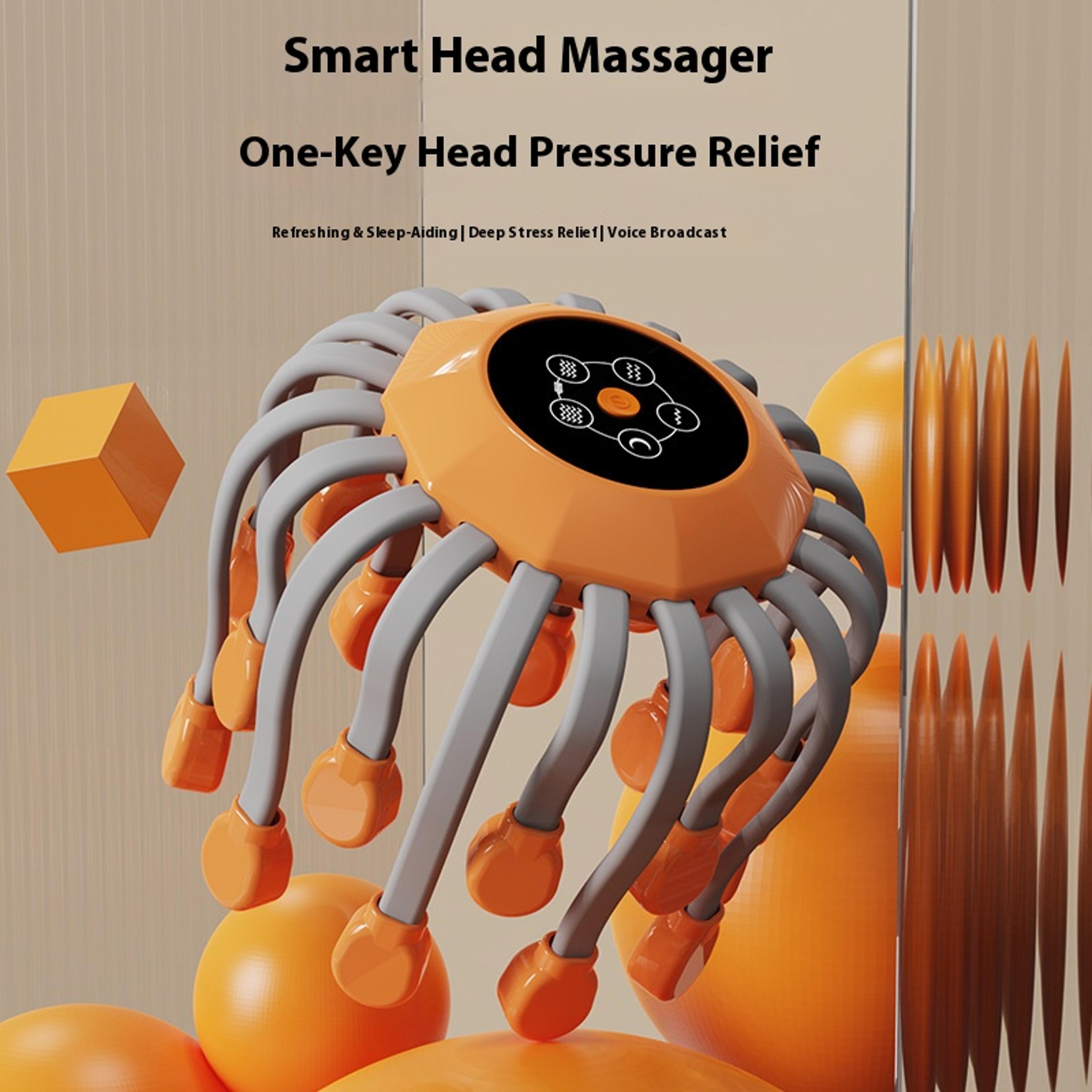 Electric Scalp Massager With Red Light Vibration For Stress Relief 5
