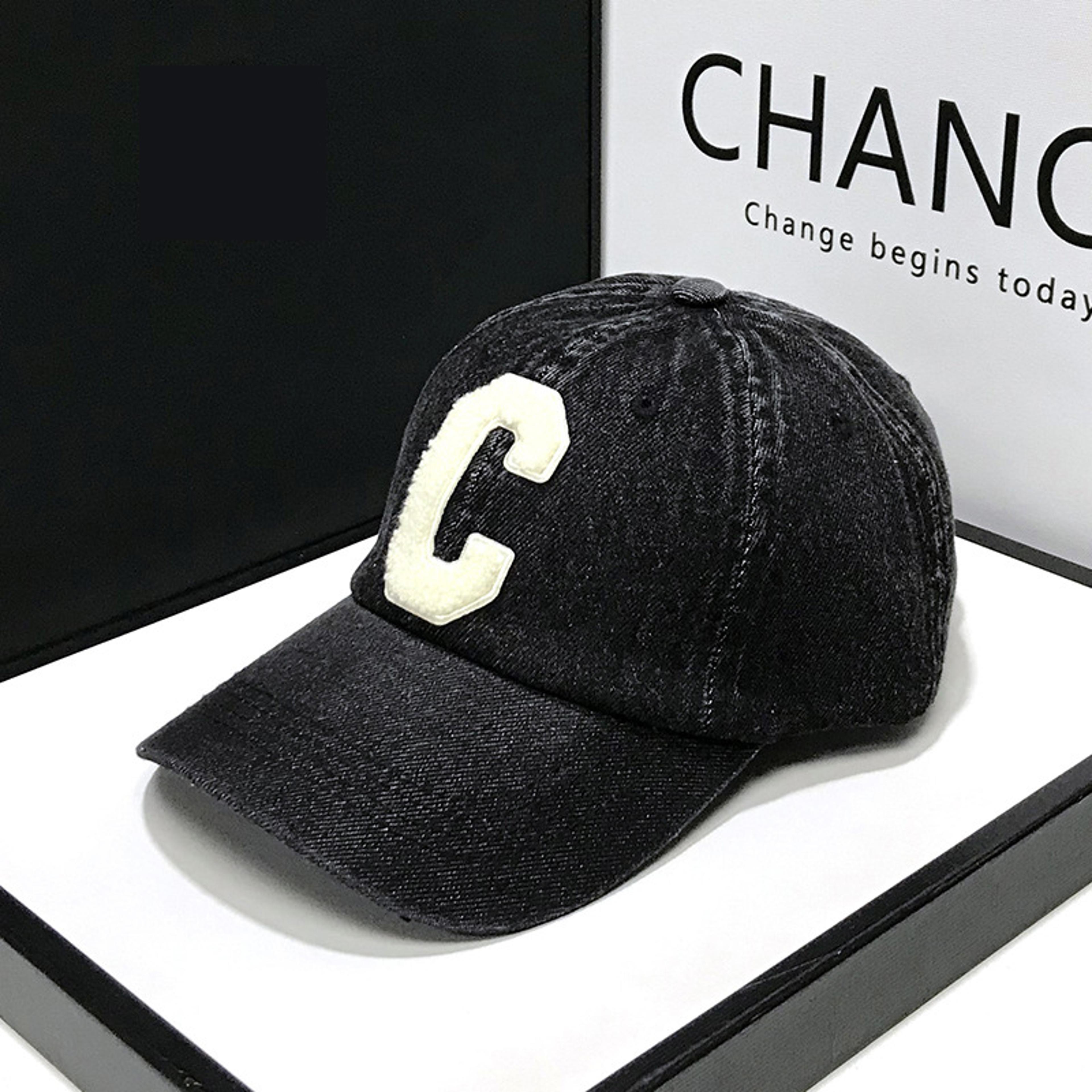 Vintage Denim Baseball Cap Adjustable Cotton Letter C Hat For Men And Women 1