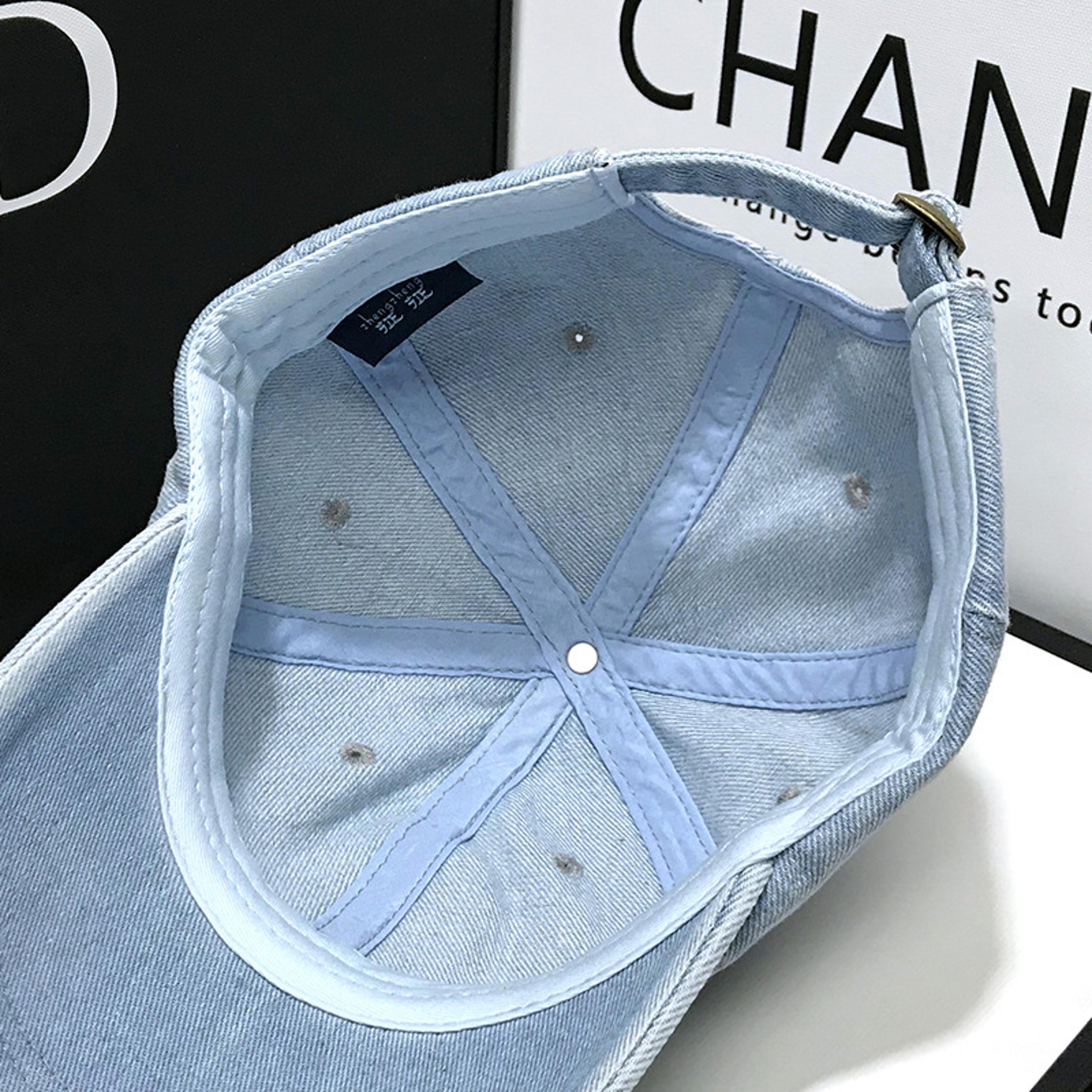 Vintage Denim Baseball Cap Adjustable Cotton Letter C Hat For Men And Women 3