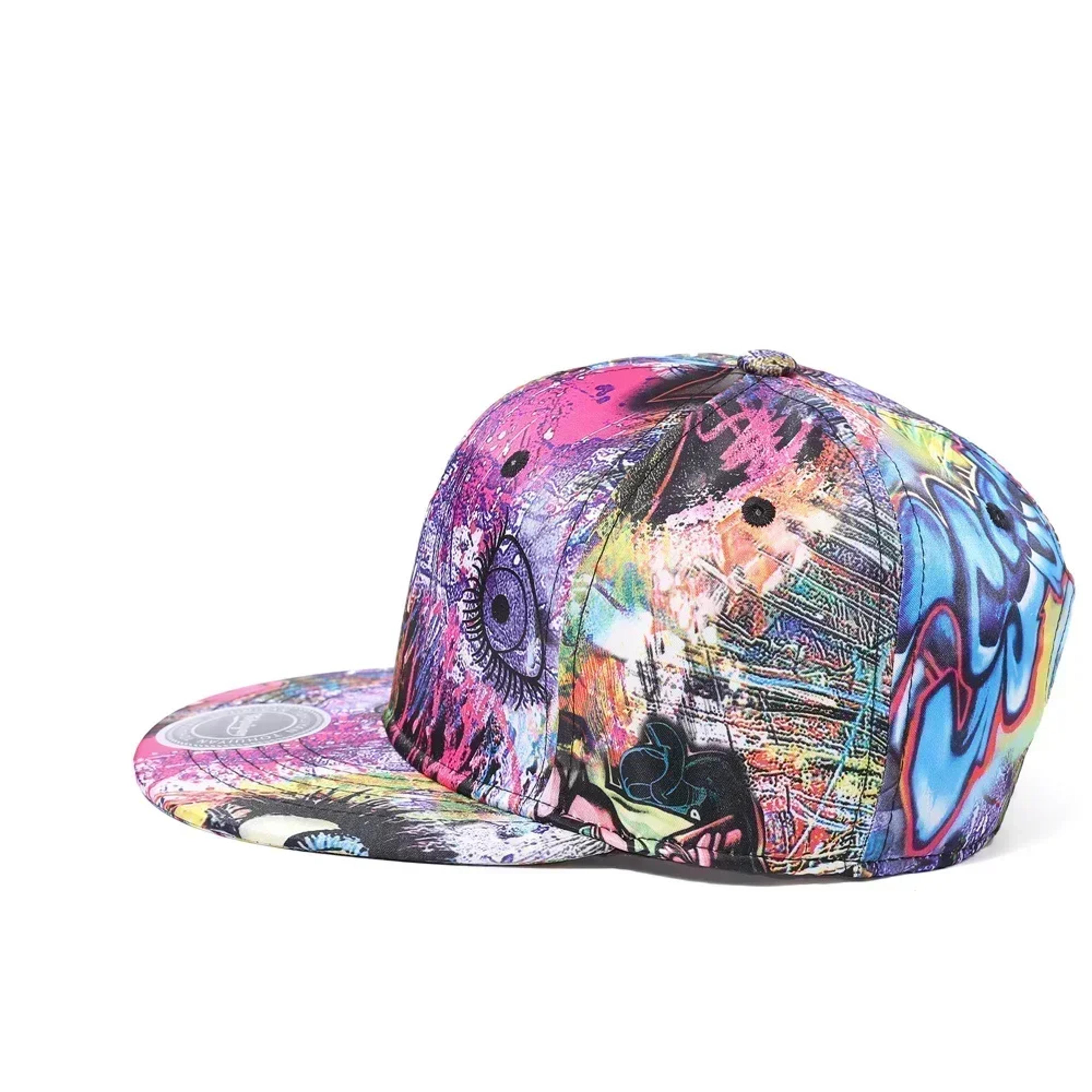 Graffiti Snapback Hat Adjustable Flat Visor Hip Hop Streetwear Baseball Cap 2