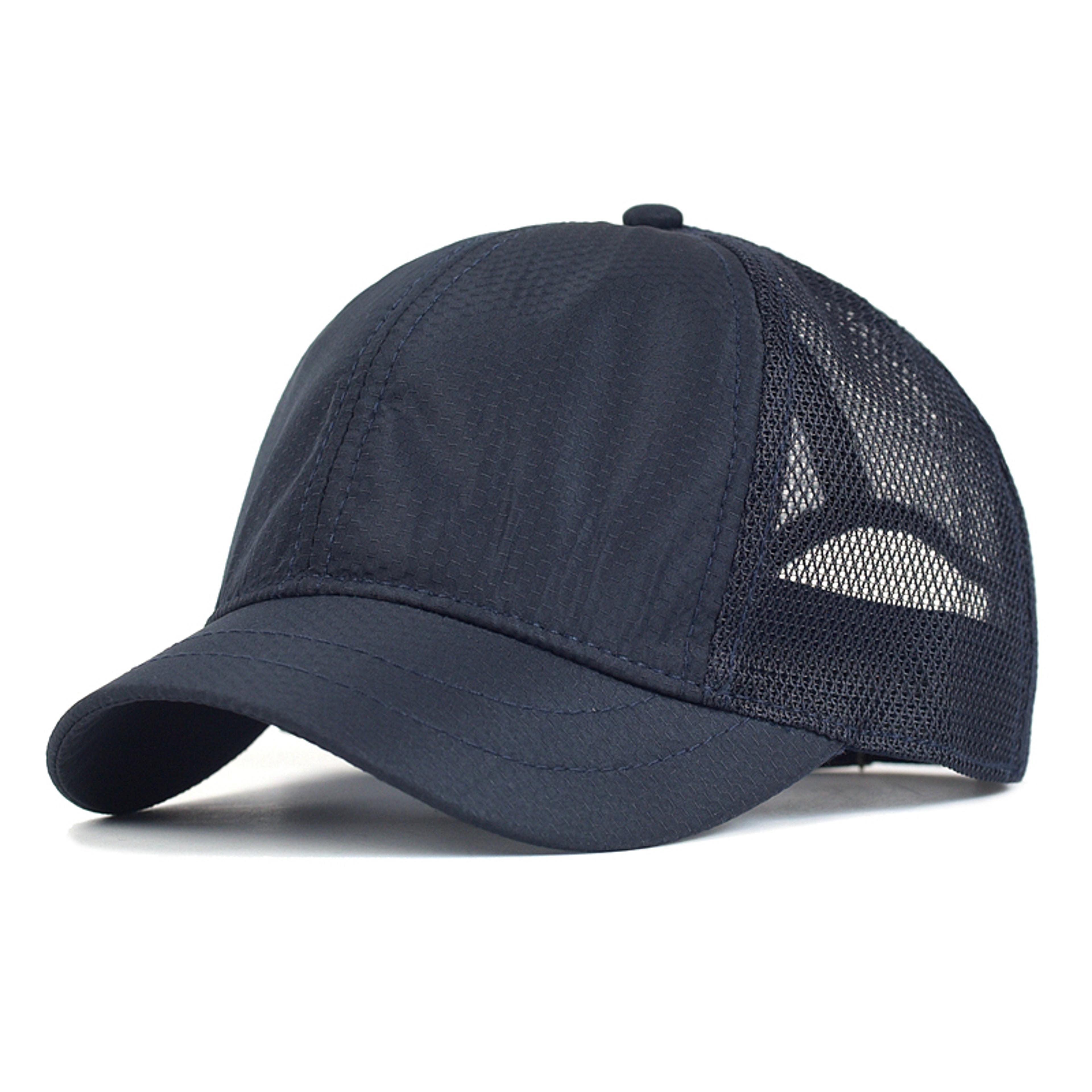 Summer Breathable Mesh Baseball Cap Adjustable Short Brim Low Profile Dad Hat 3