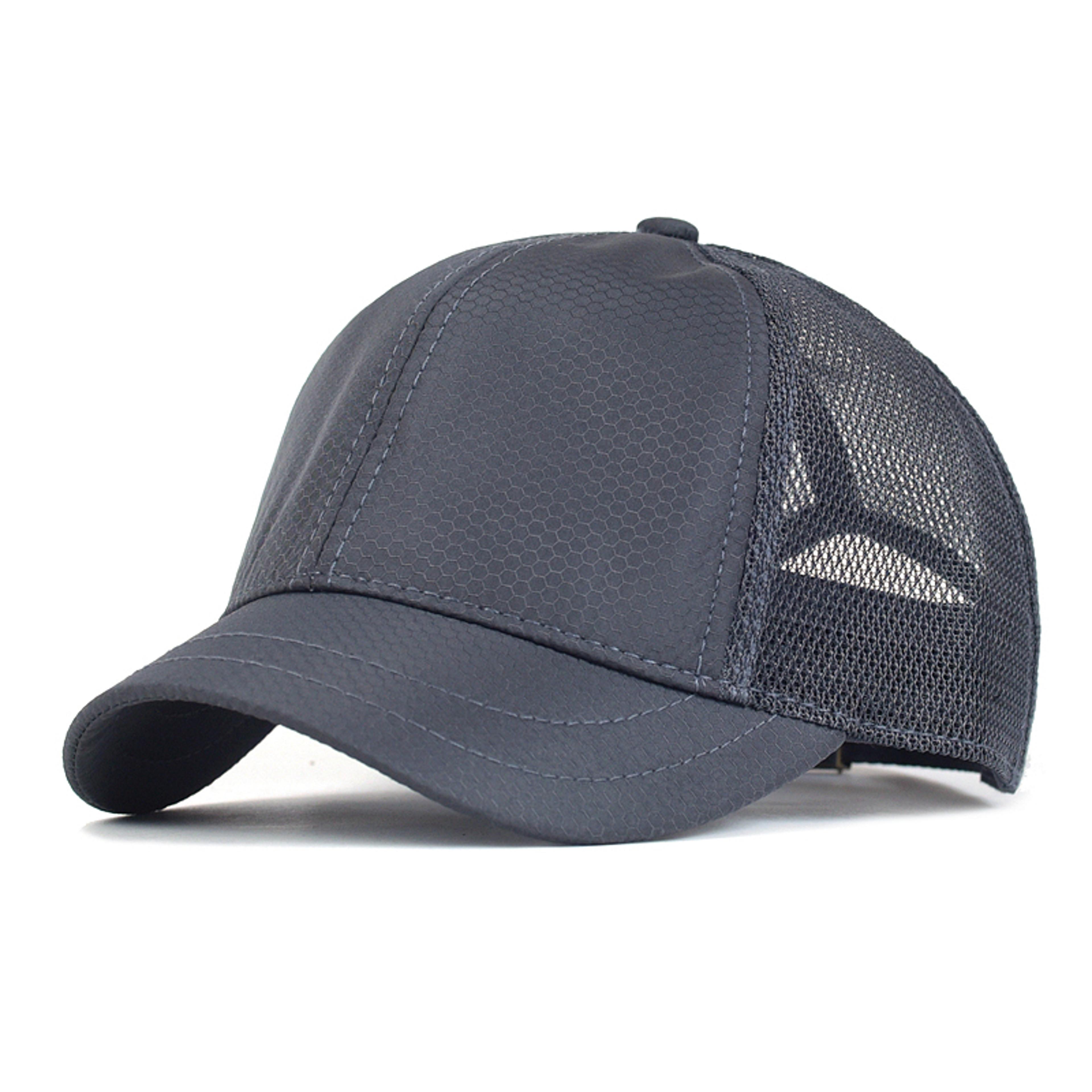 Summer Breathable Mesh Baseball Cap Adjustable Short Brim Low Profile Dad Hat 8