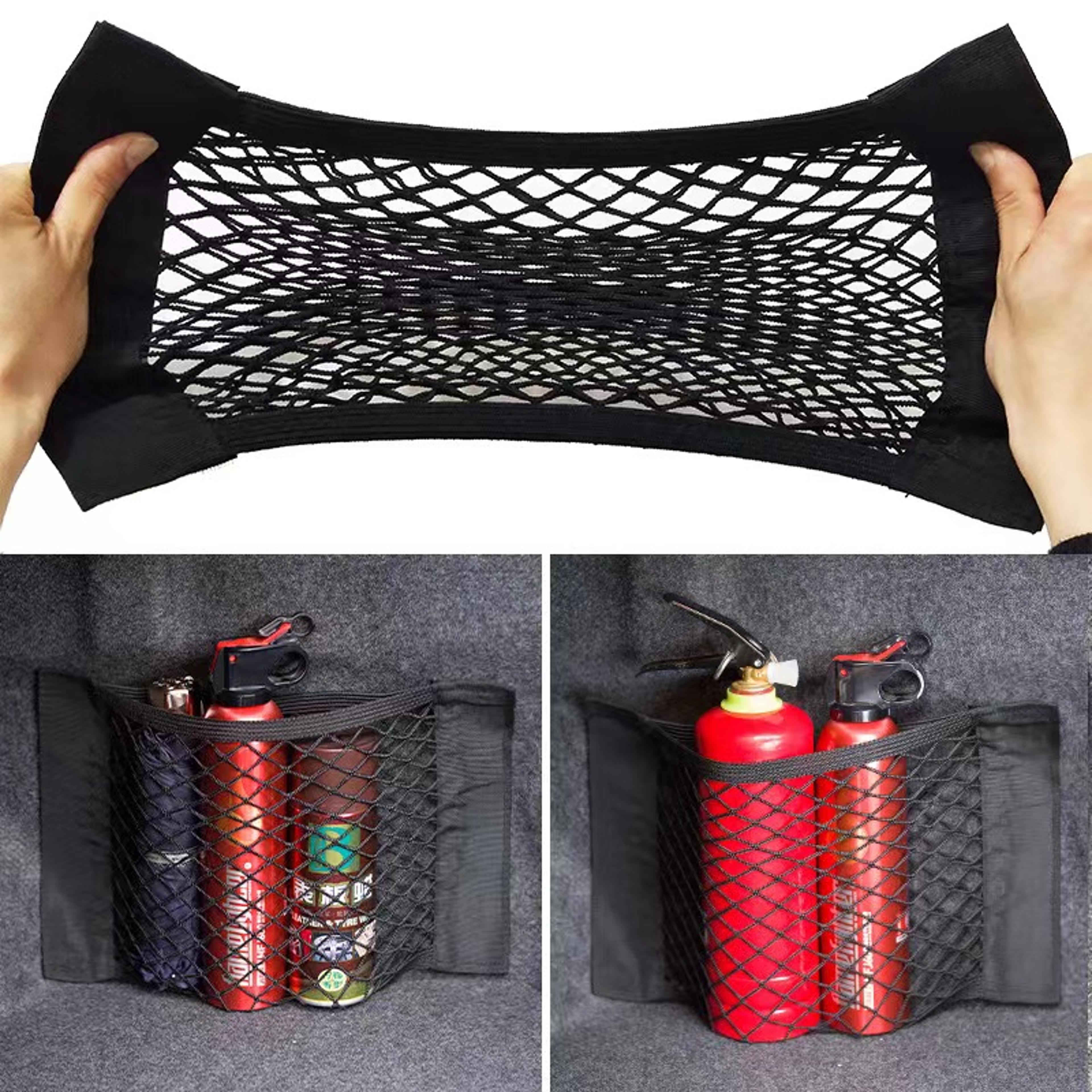 car trunk organizer net adhesive cargo storage bag for easy space saving