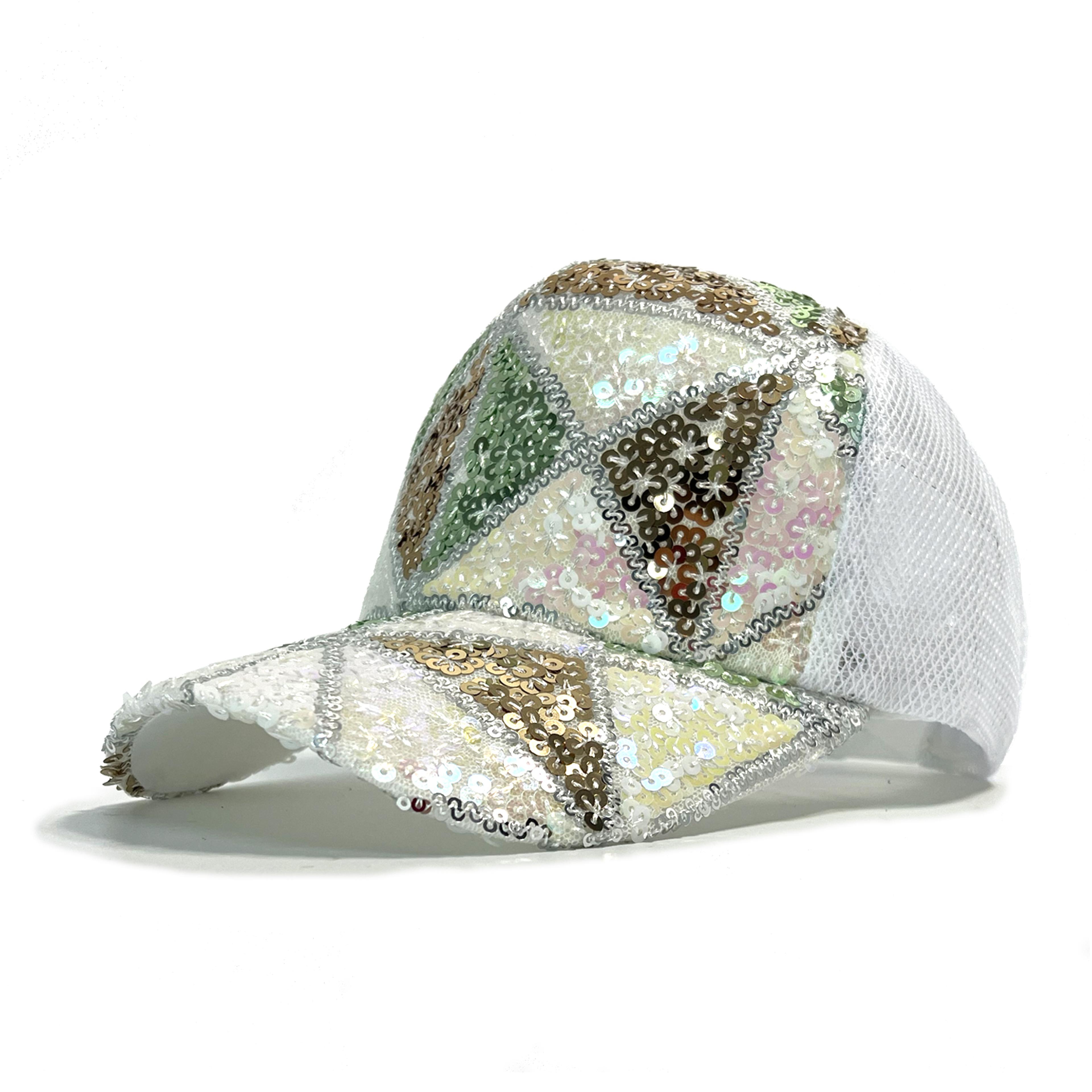 Shiny Sequin Mesh Baseball Cap Adjustable Summer Sun Hat 5